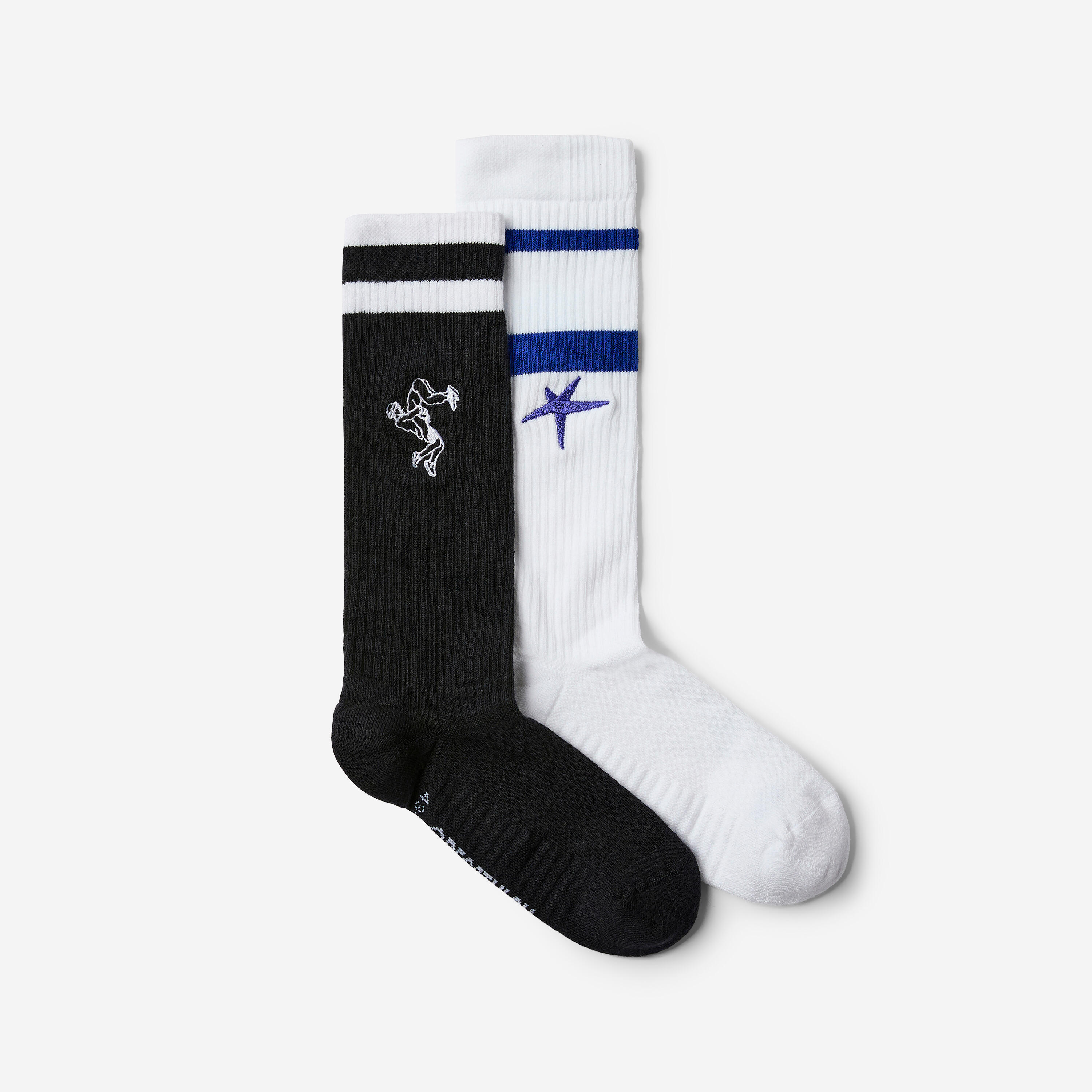 DECATHLON Socken 2er-Pack - Uppercute schwarz/weiß