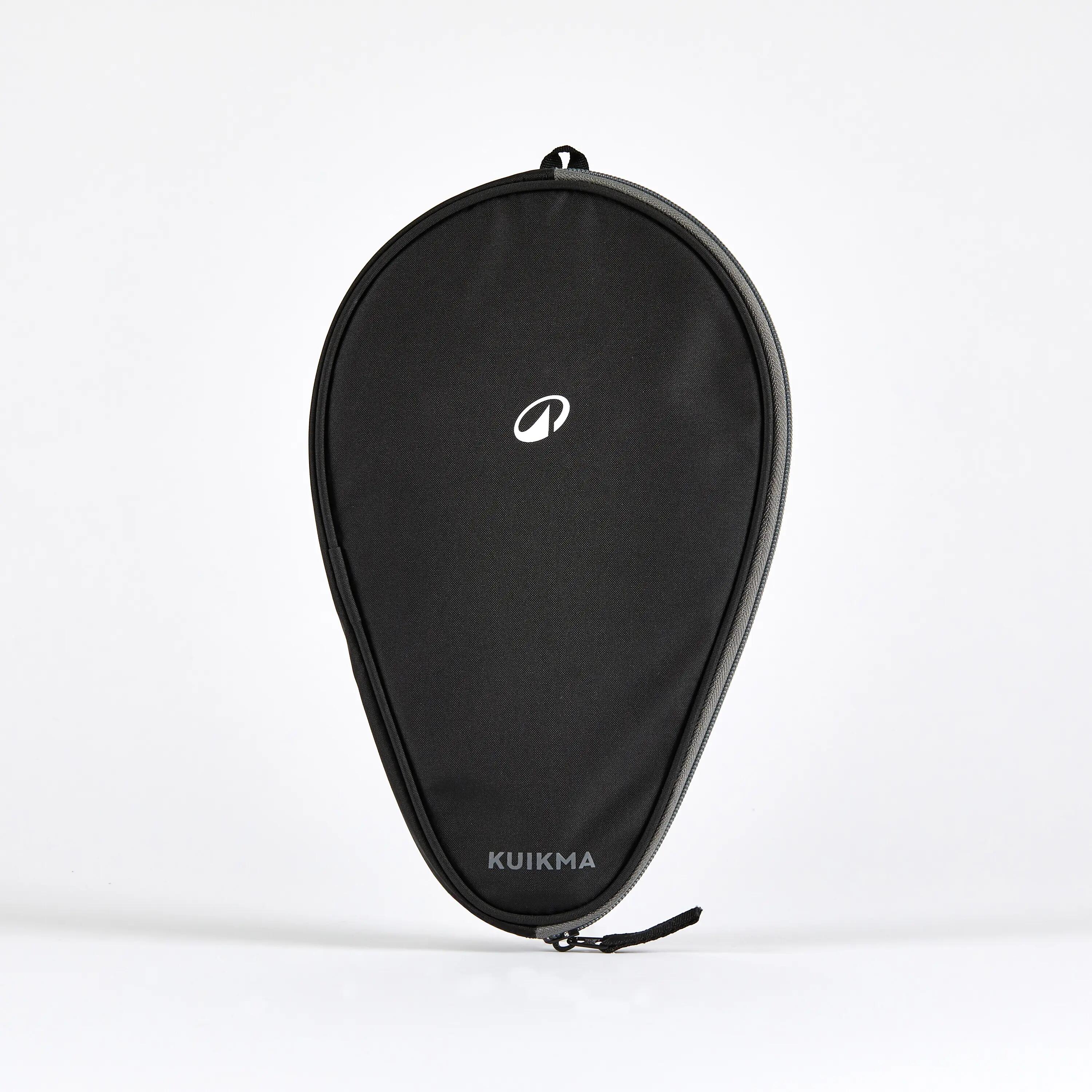 Table Tennis Bat Cover TTC 100 - Black/Grey -  1