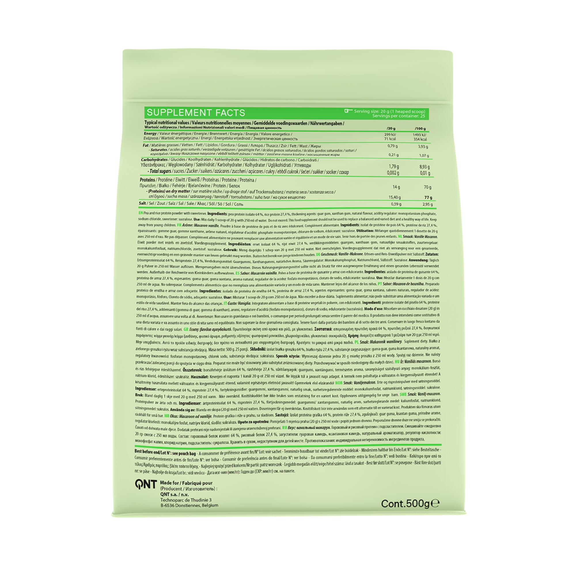 Protéines en poudre Vegan Protein Zero Sugar Vanilla Macaron 500g 4/4