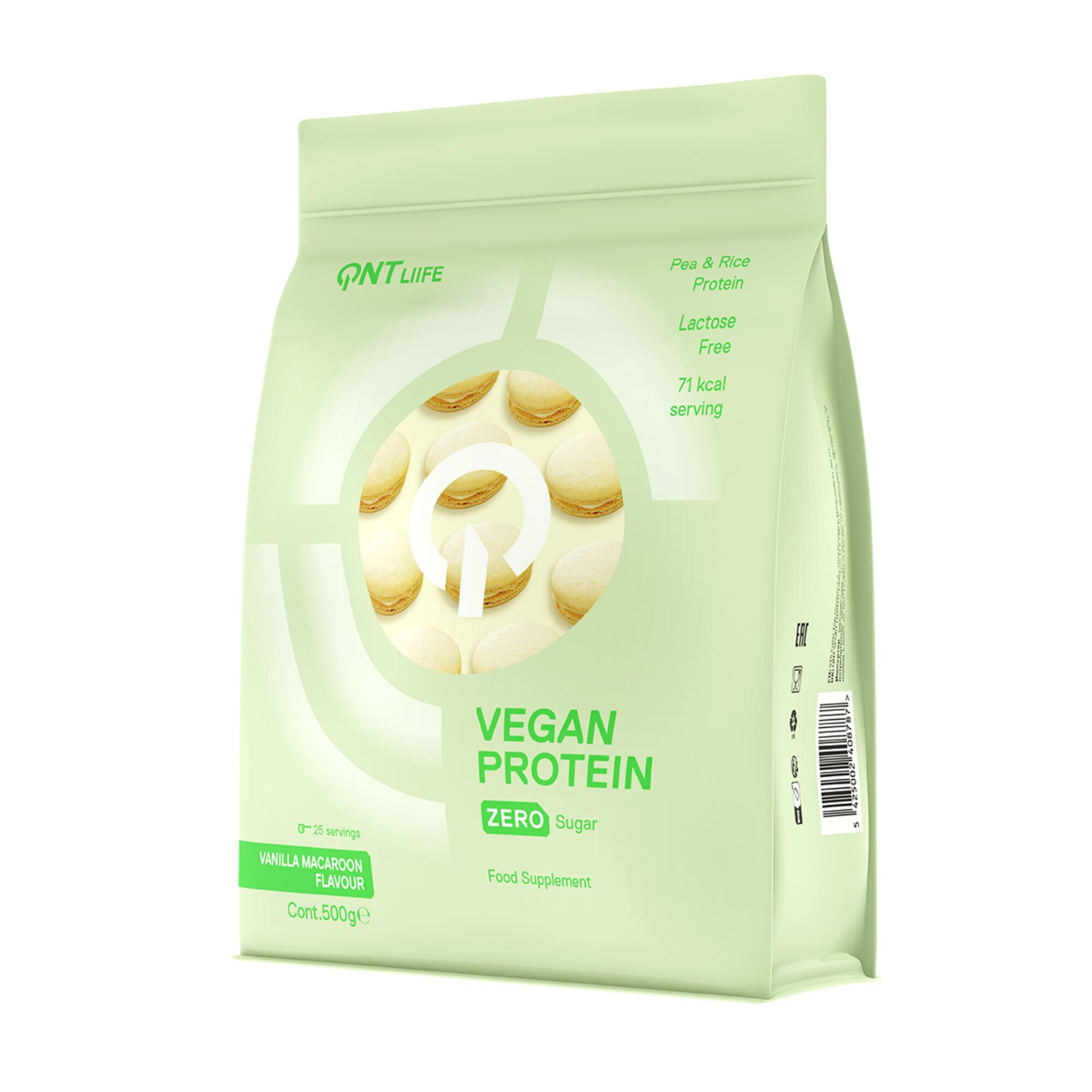 Protéines en poudre Vegan Protein Zero Sugar Vanilla Macaron 500g 2/4