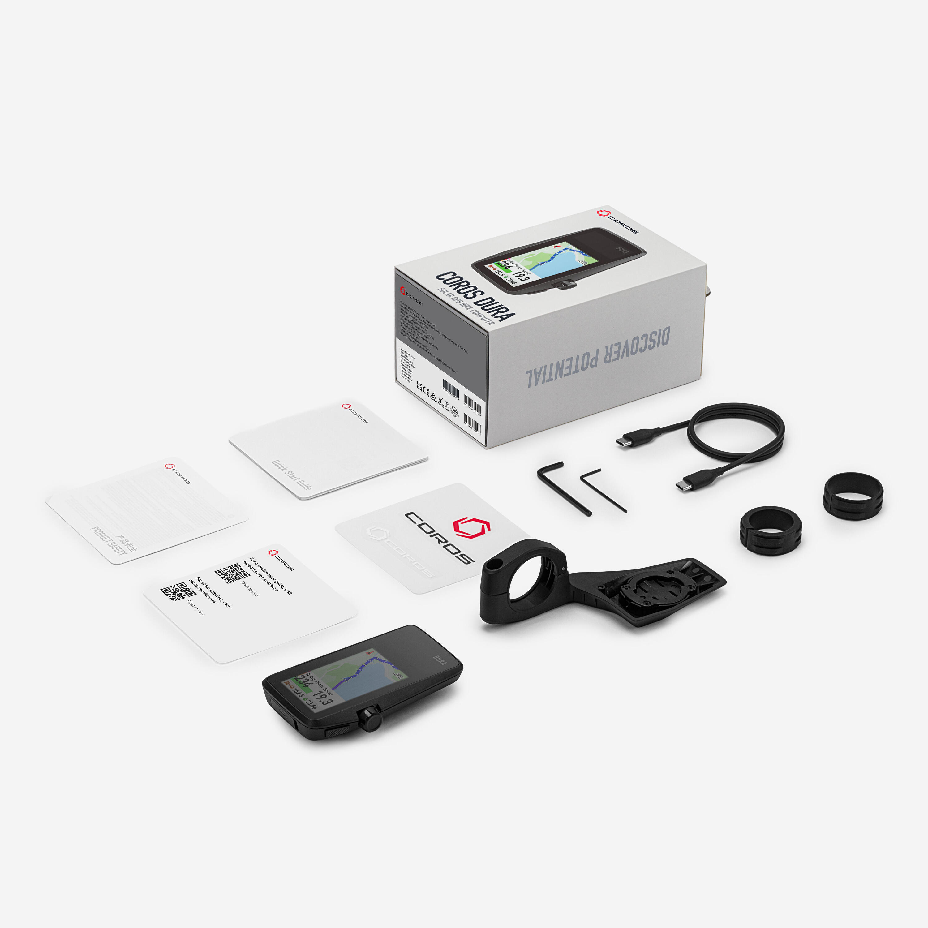 Solar fietscomputer Dura met gps  8/13