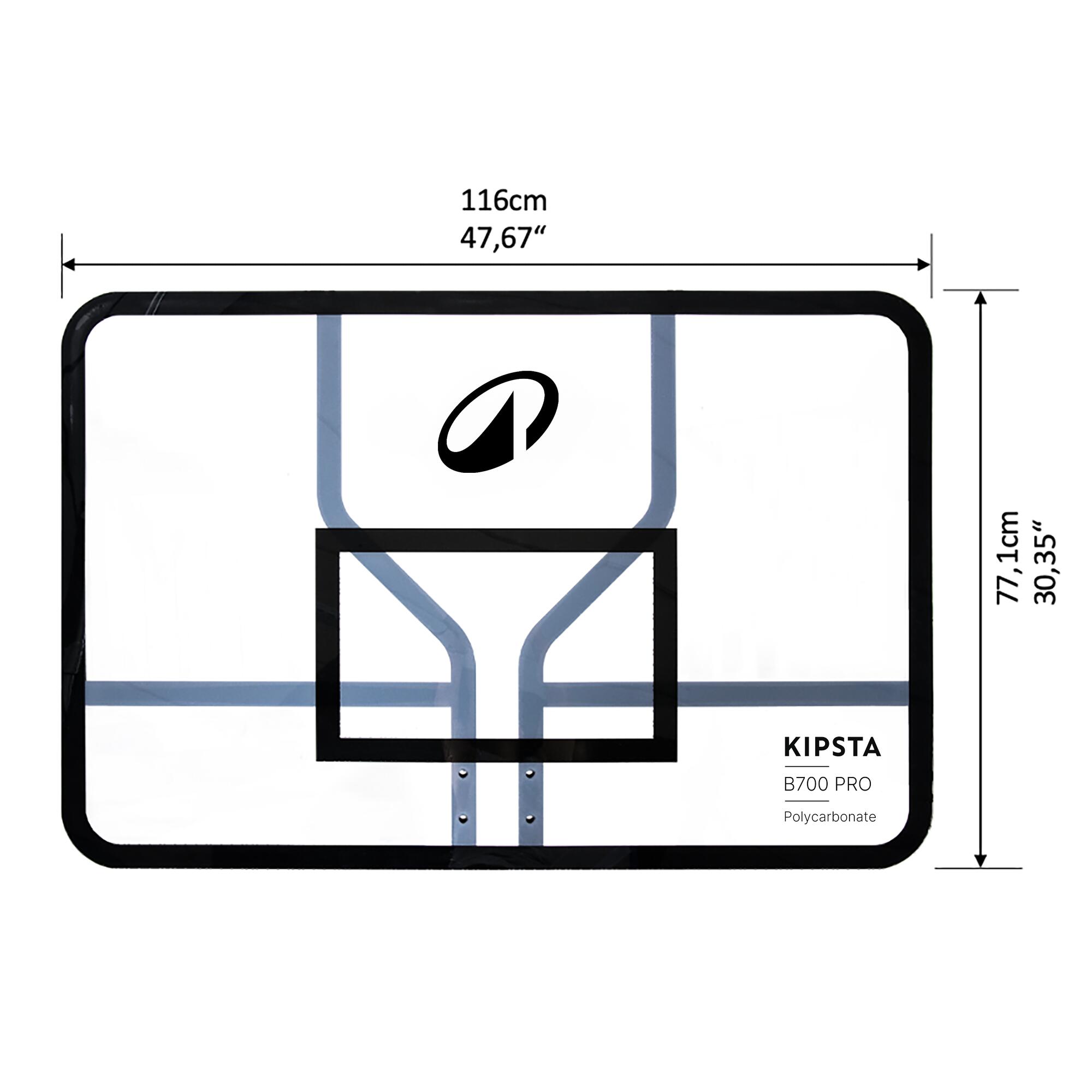 Panier basket sur pied déporté spécial dunk réglable 2,40 à 3,05 m, B700 7/21