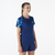 T-Shirt de Badminton Femme Lite 560 - Bleu Marine/Aqua