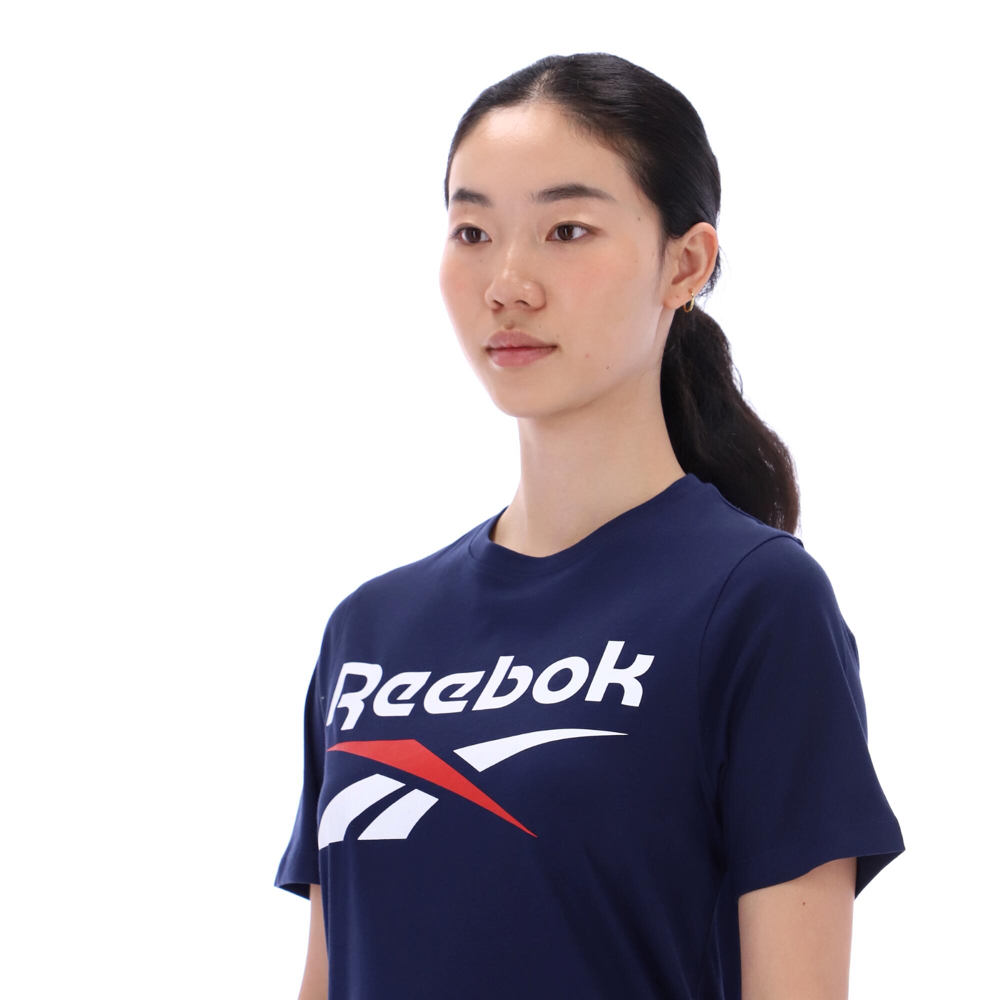 T-Shirt de Mulher em Algodão Azul-marinho 4/5