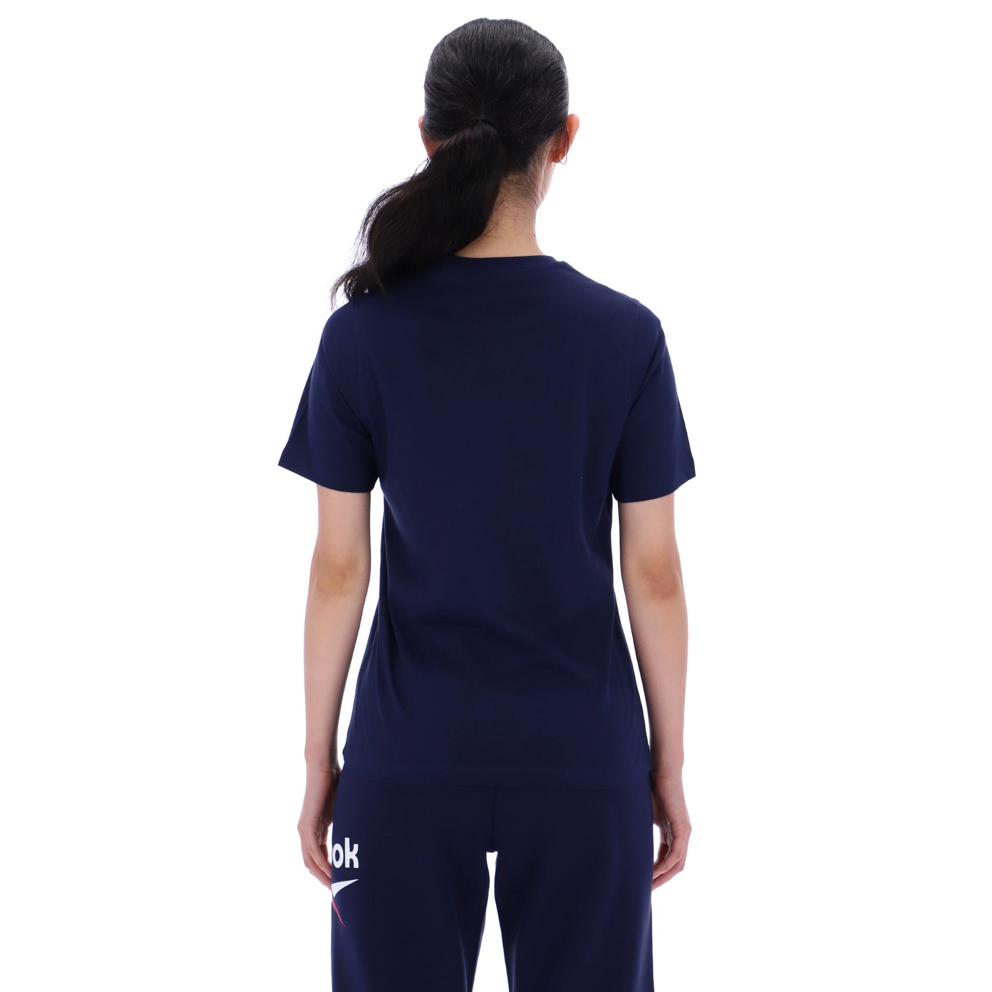 T-Shirt de Mulher em Algodão Azul-marinho 2/5