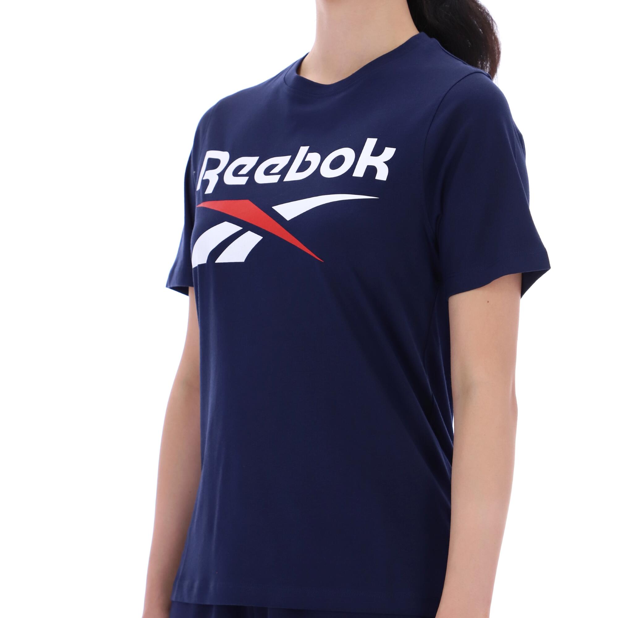 T-Shirt de Mulher em Algodão Azul-marinho 3/5