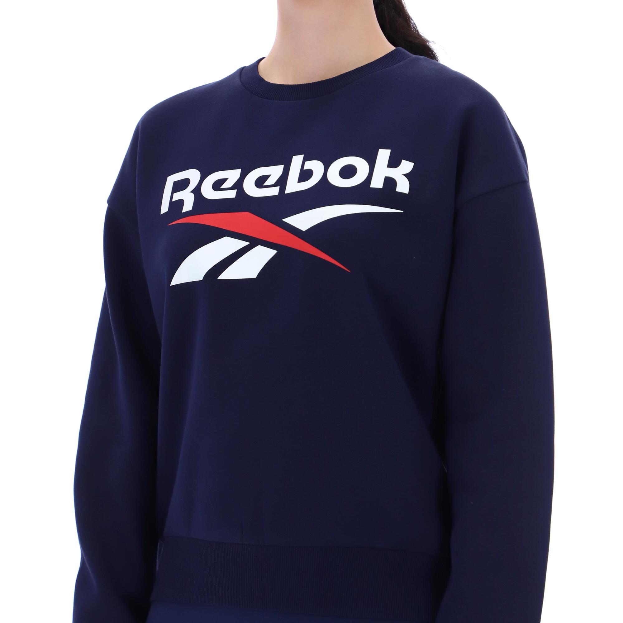 Felpa Reebok donna palestra pesante blu