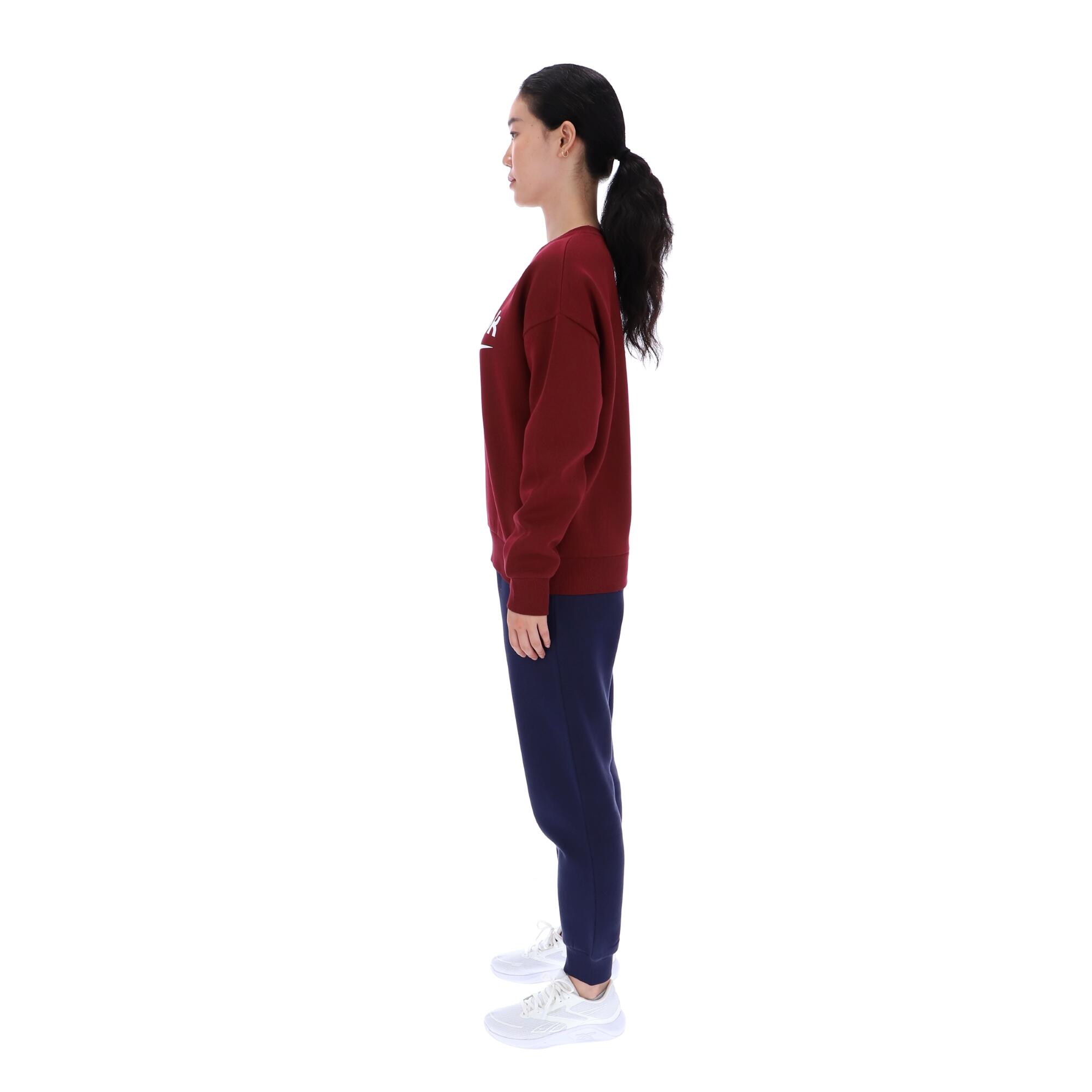 Sweat en fleece femme, bordeaux 4/5