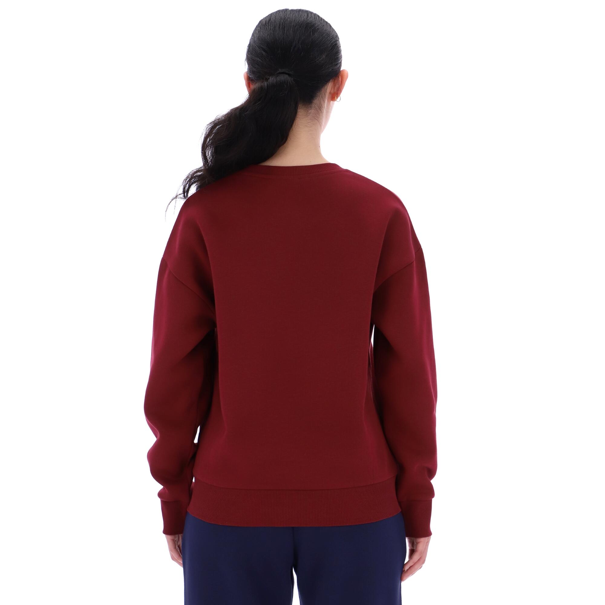 Sweat en fleece femme, bordeaux 2/5