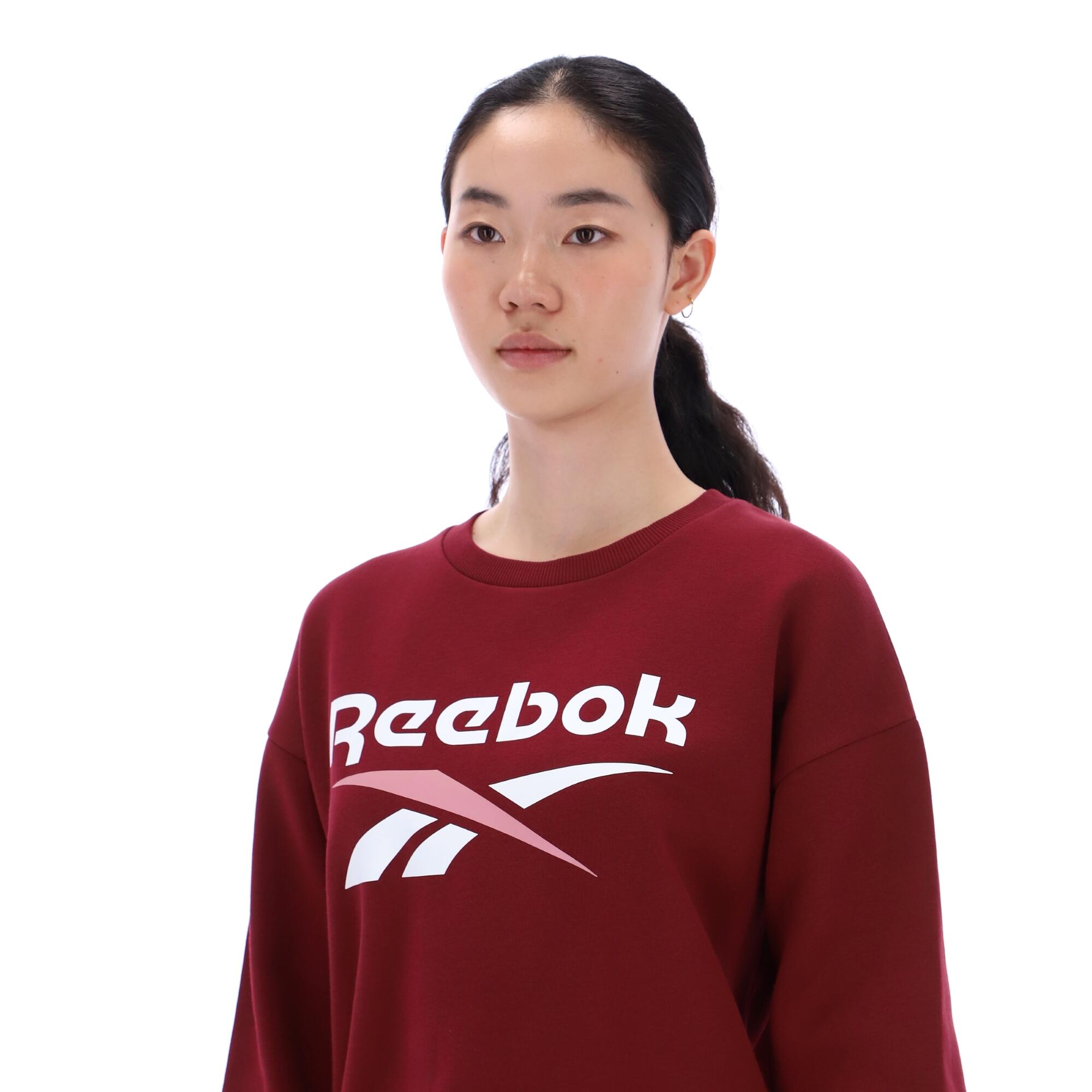 Sweat en fleece femme, bordeaux 3/5