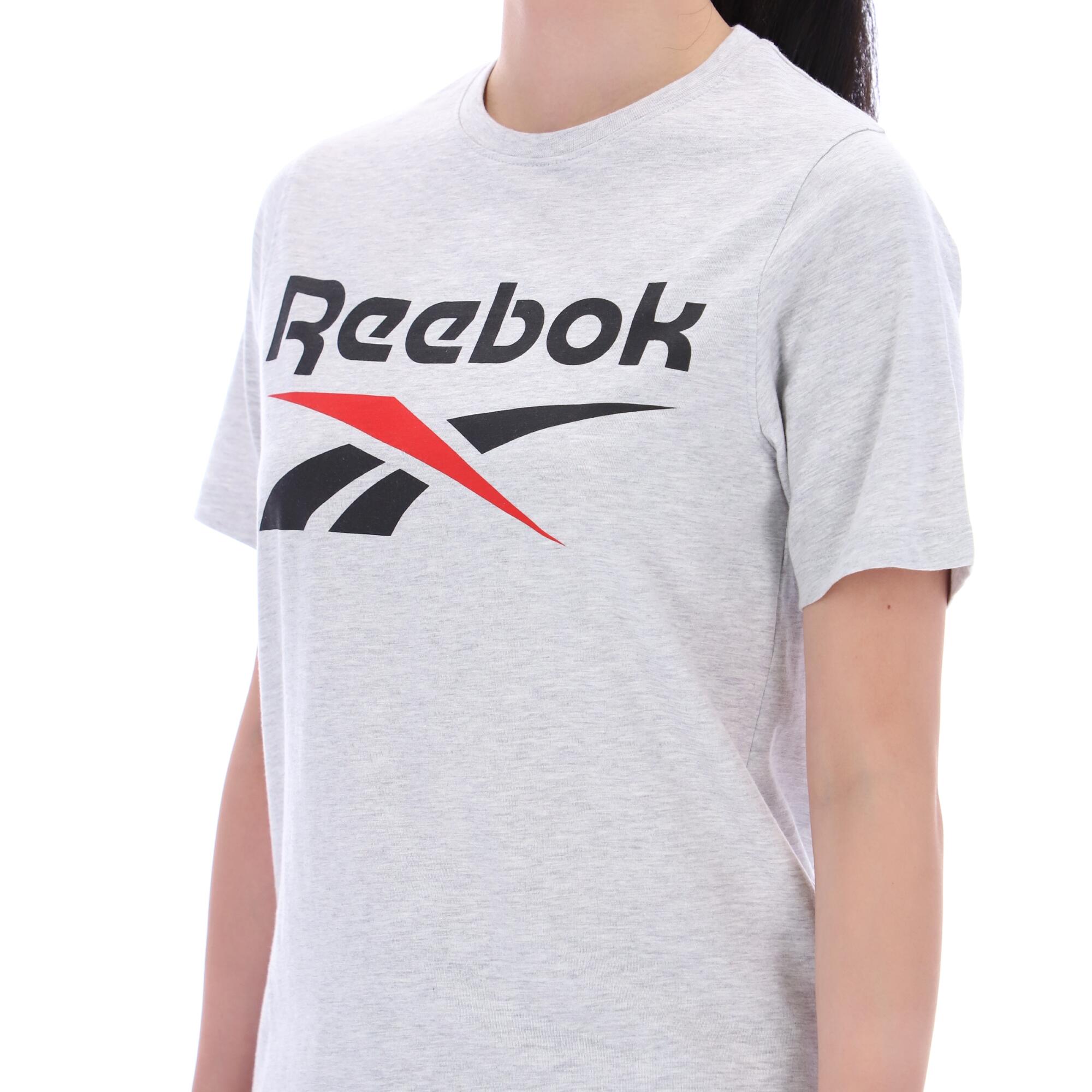T-Shirt aus Baumwolle Damen, grau 4/5