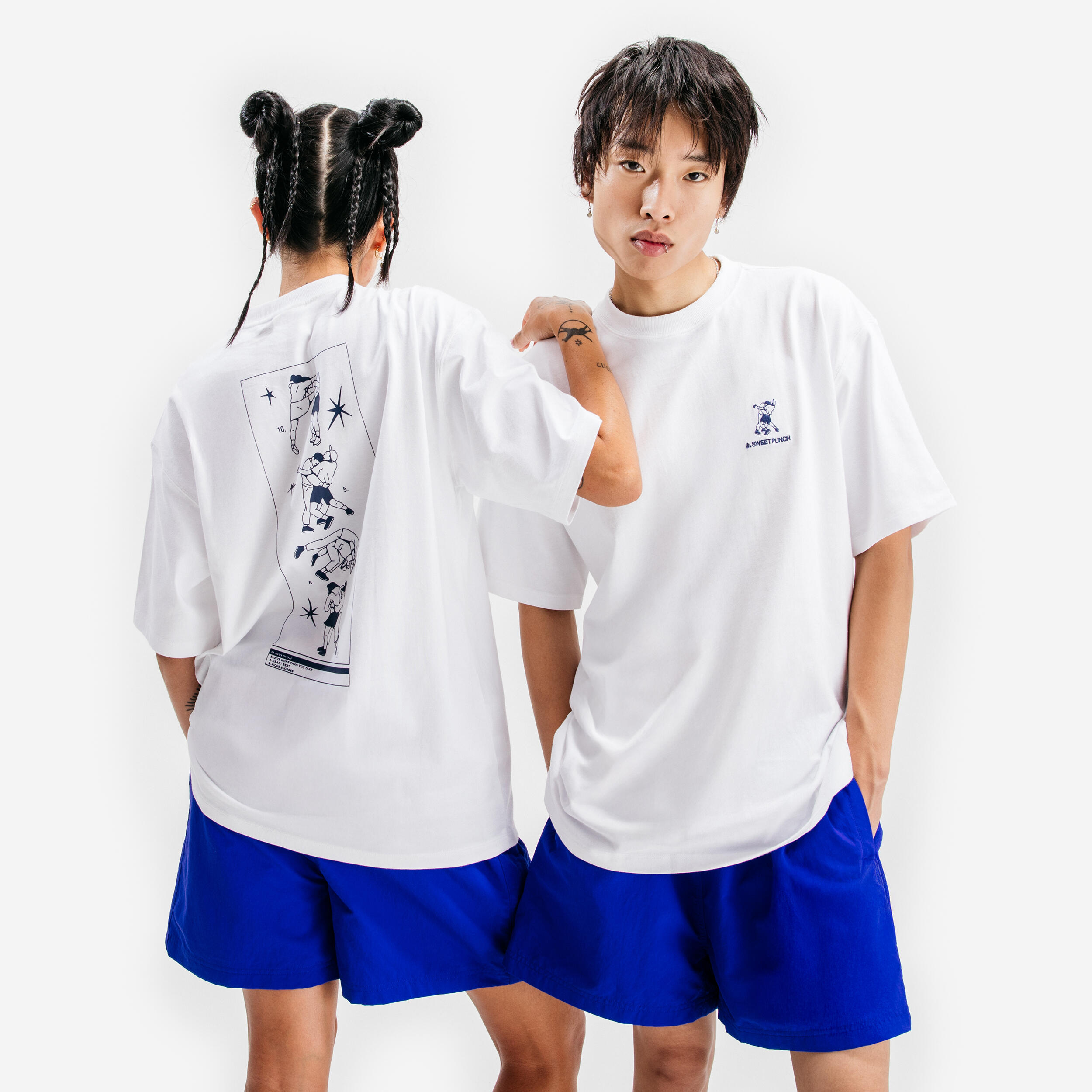DECATHLON T-Shirt mit Grafik - Uppercute weiß
