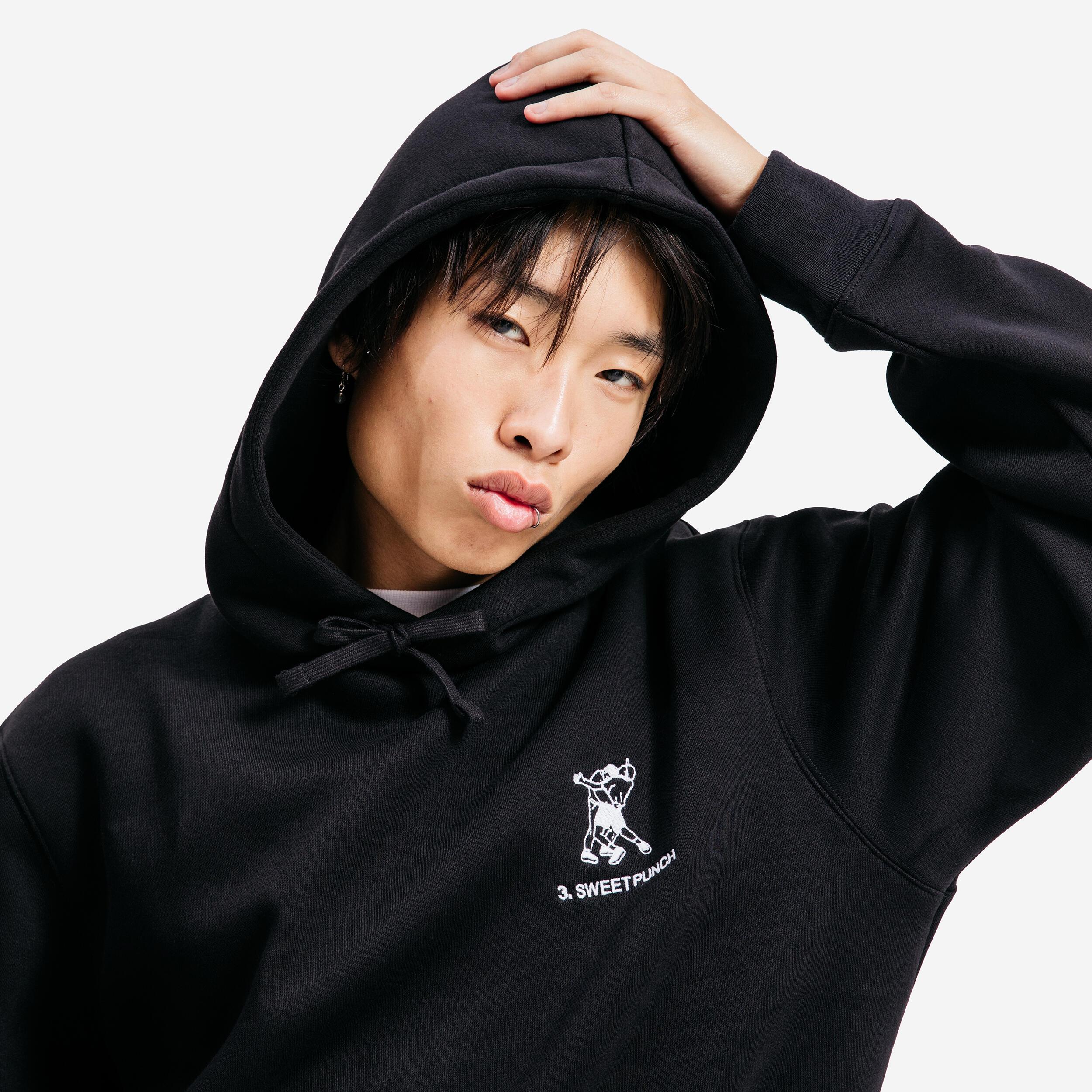Hoodie Uppercute zwart 7/8