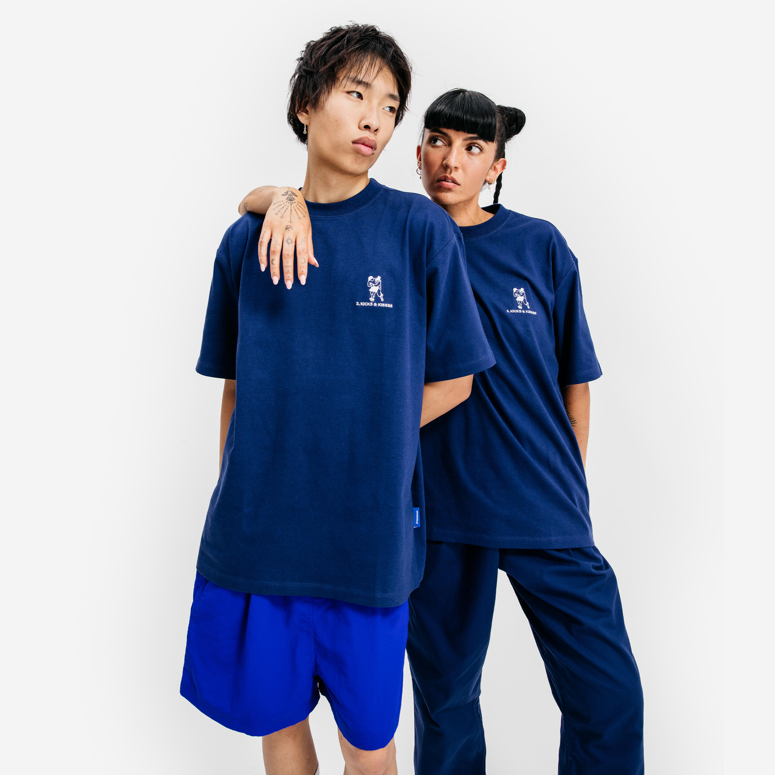 T-shirt Homme Fruup! Bleu Imprimé Graphique - Taille L, Coton, Occasion Parfait état