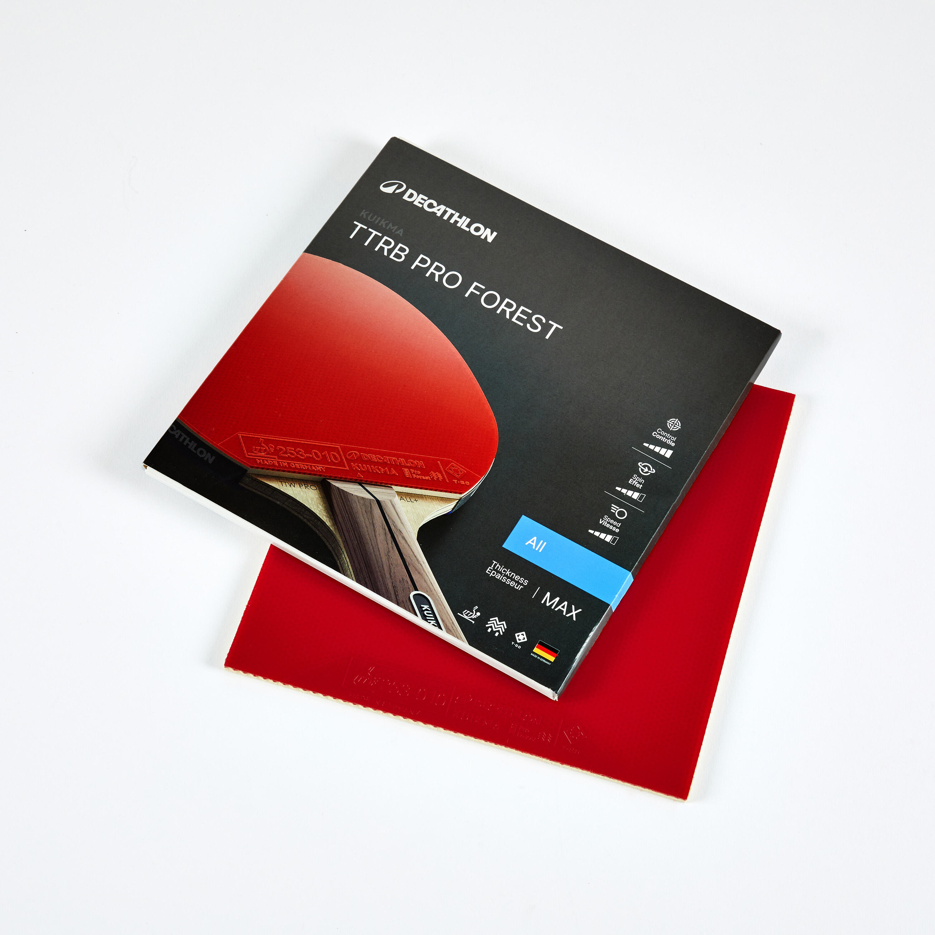 PONGORI Rivestimento racchetta ping pong TTRB PRO FOREST rosso ITTF