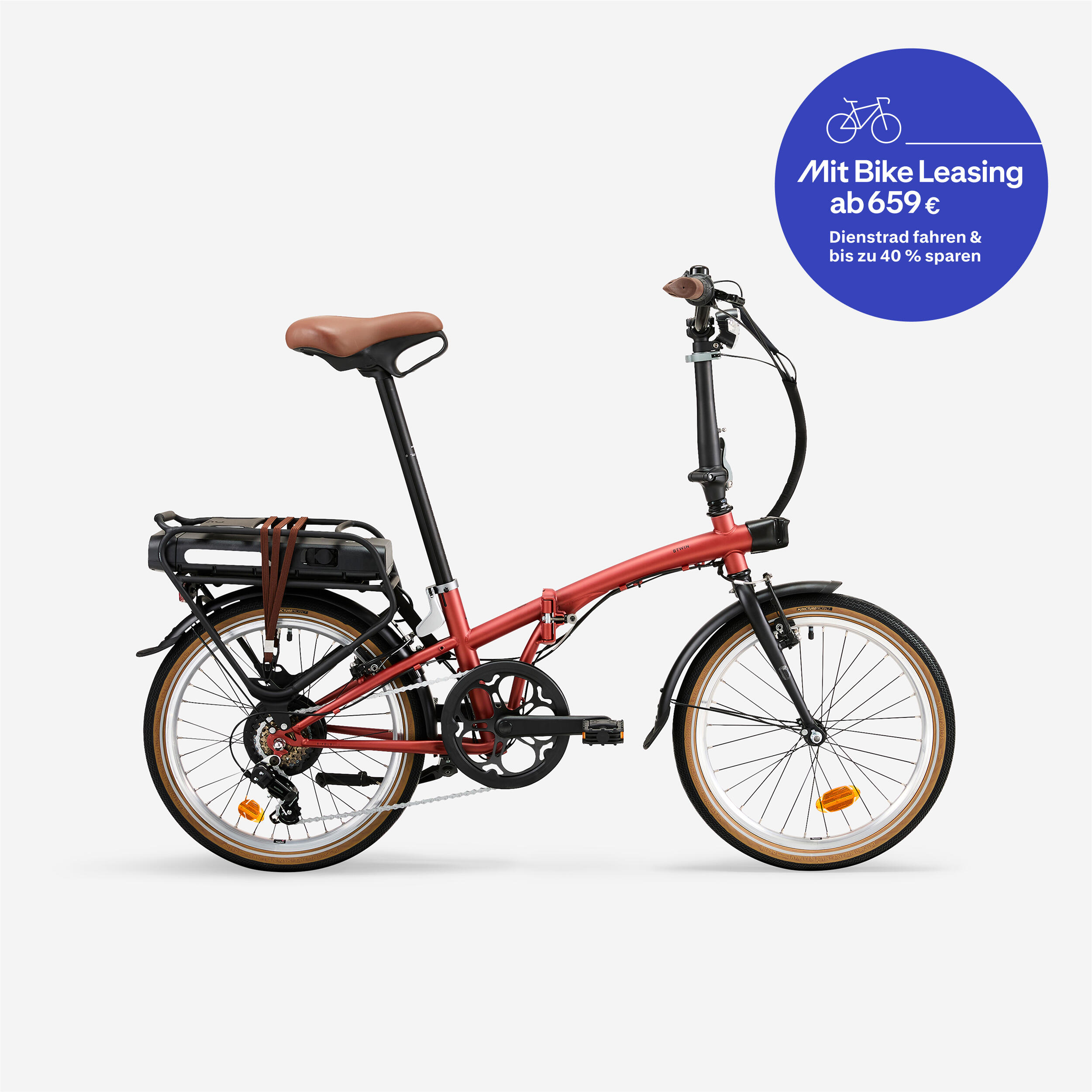 Elektrische vouwfiets E-Fold 500 rood 10/15