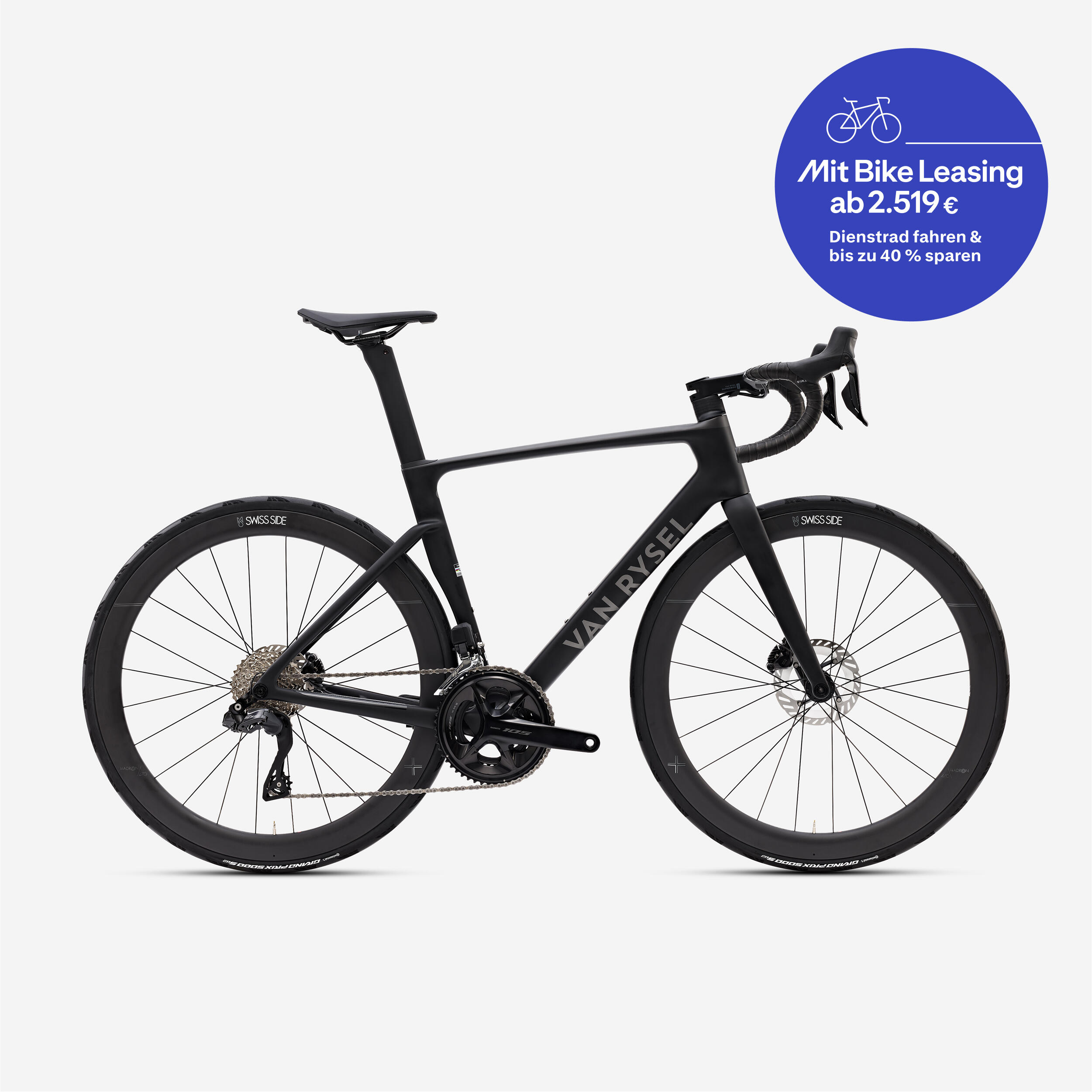 Rennrad Race RCR-R CF Shimano 105 Di2 Powermeter Schwarz  2/13