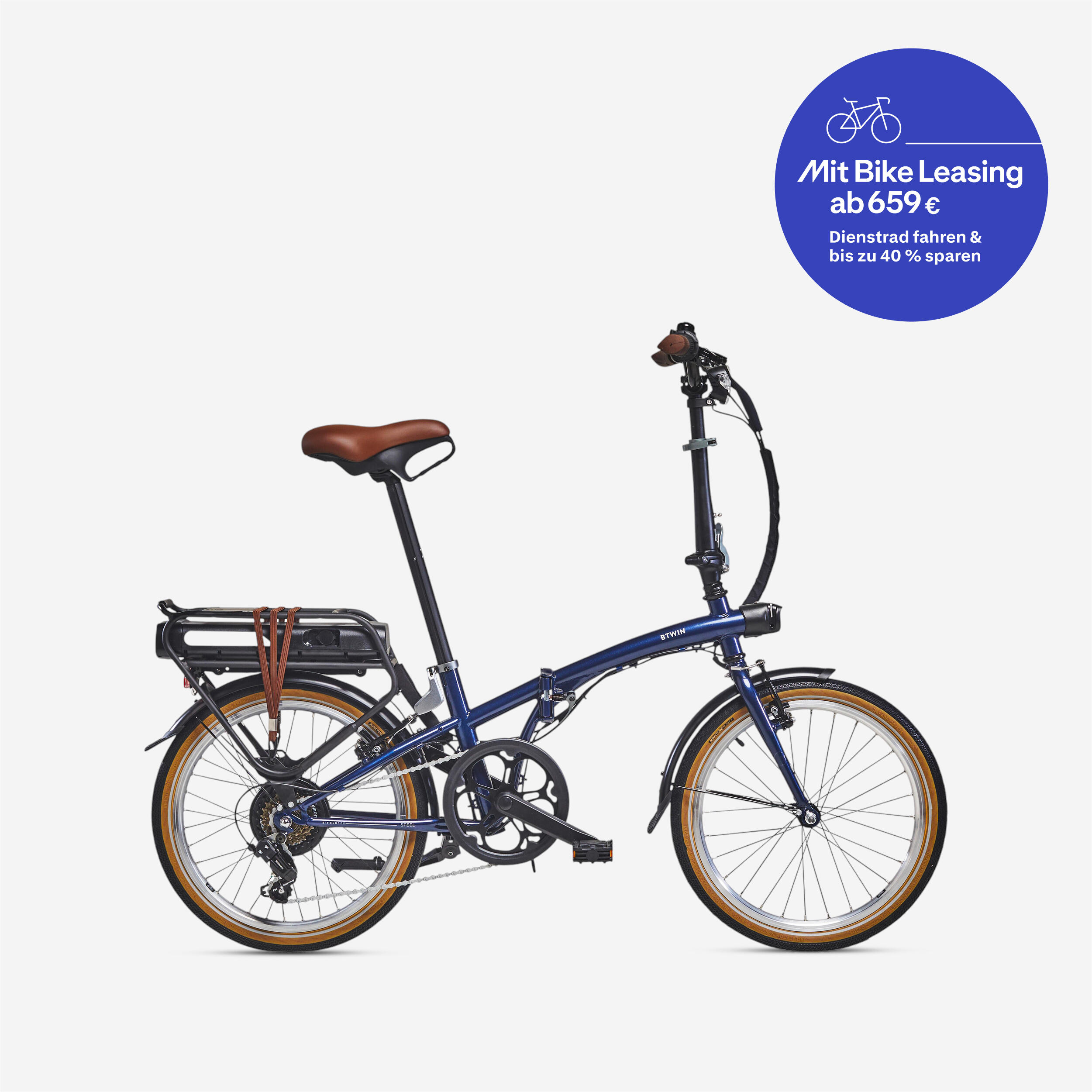 Elektrische vouwfiets E-Fold 500 blauw 35/45