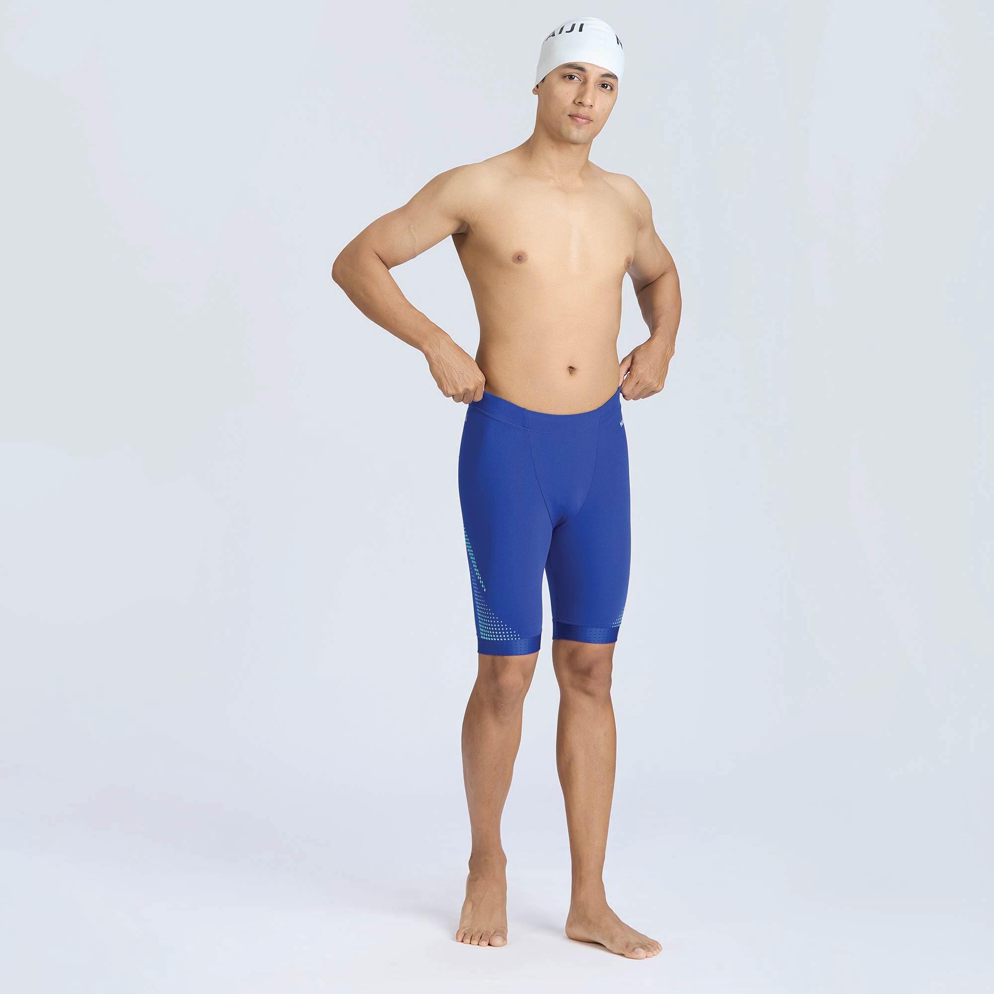 Swimming Jammer Fiti Stretchable & Lightweight Blue Red Mesh