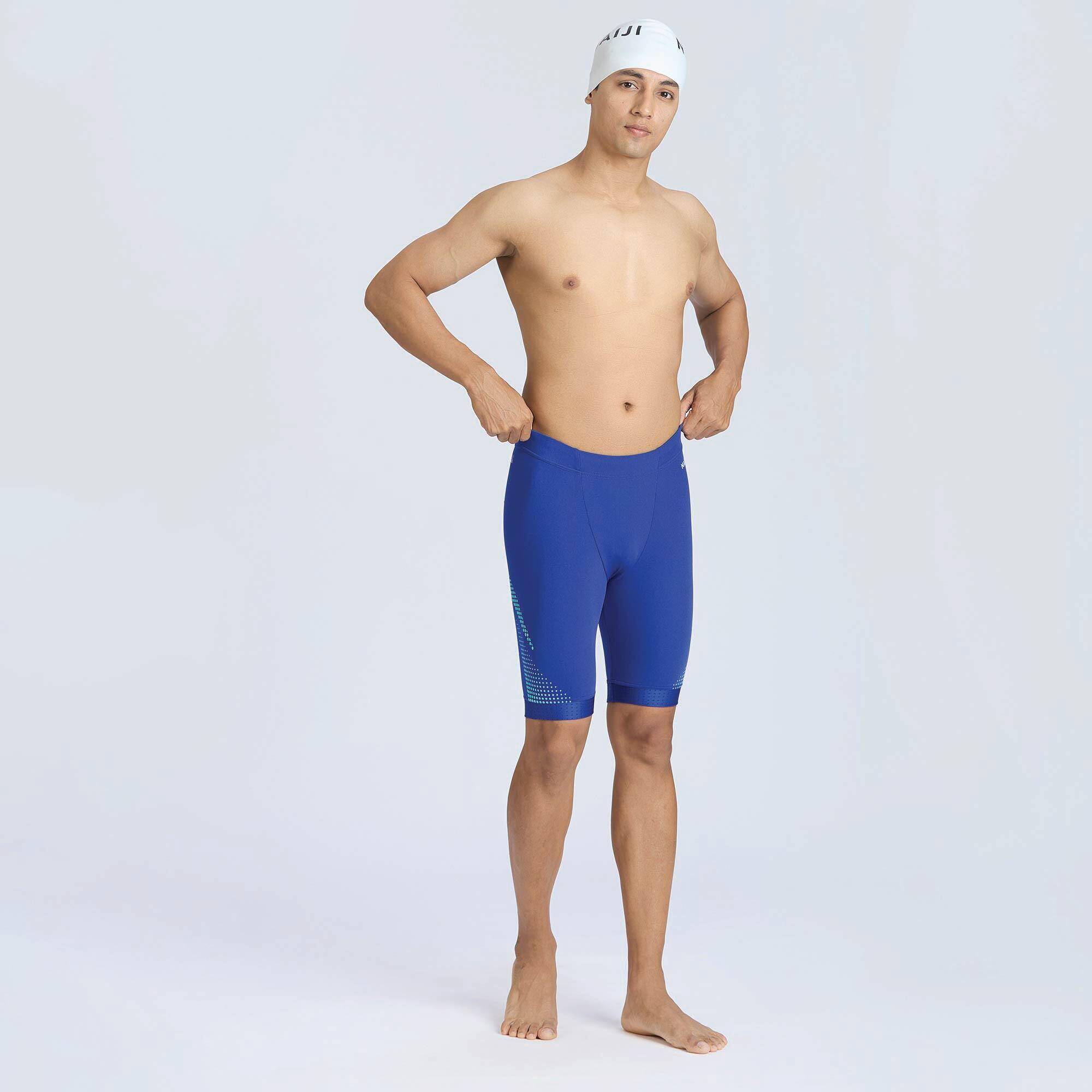 Swimming Jammer Fiti Stretchable & Lightweight Blue Red Mesh -  2