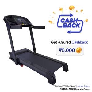 Treadmill T900D Foldable, Upto 18 kmph, 10% Incl, Smart, Low-Noise, Max 130 kg