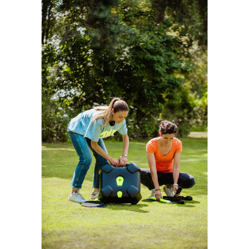 Speedball Seti - 1 Mat / 2 Raket / 1 Top - Siyah / Sarı - Turnball Strong