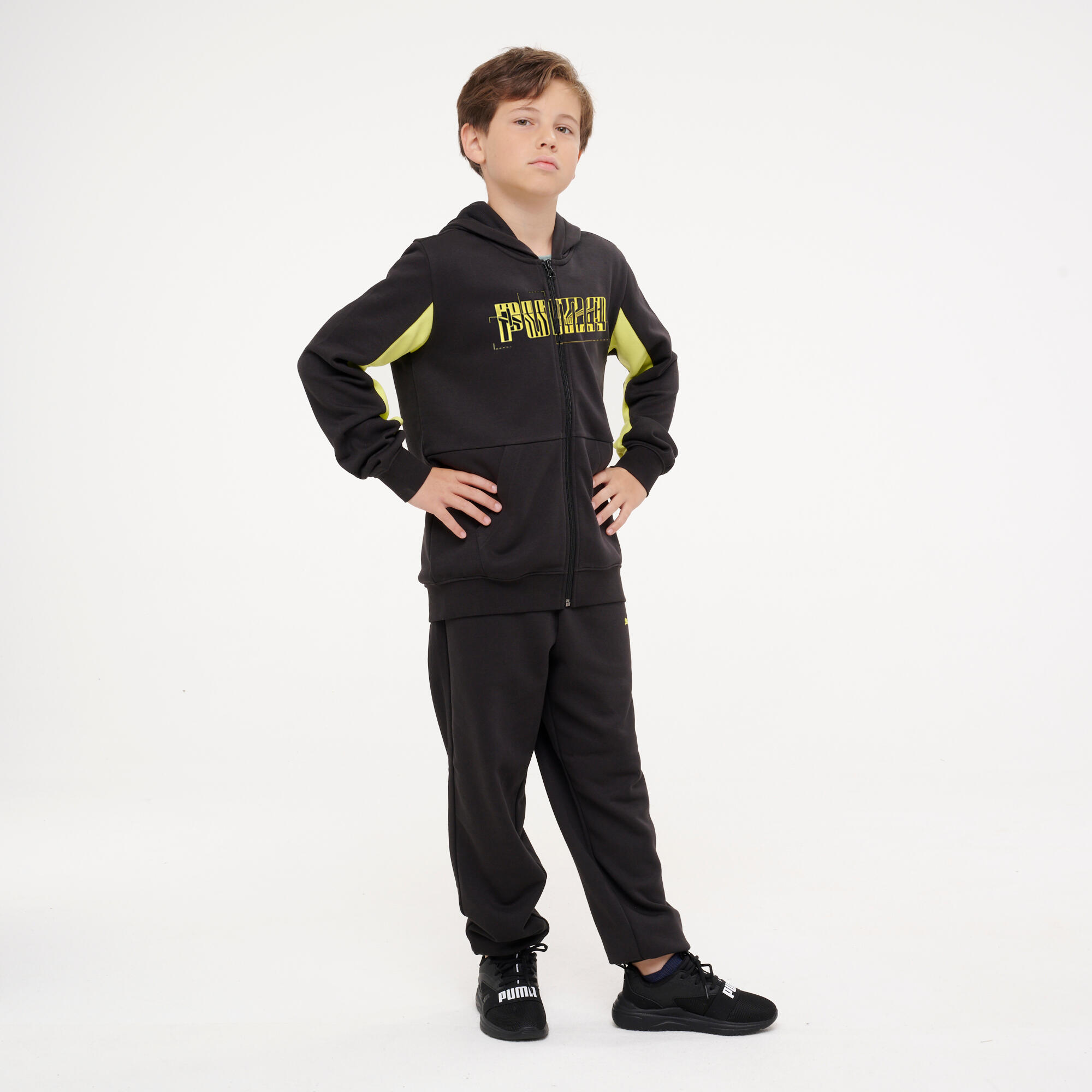 PUMA Trainingspak kinderen zwart/geel