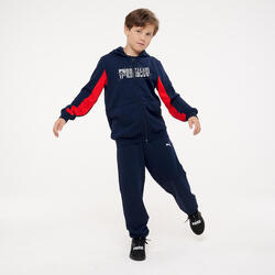 Ensemble de survêtement zippé enfant, bleu et rouge