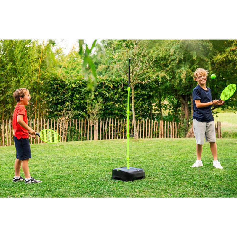 Set de Speedball (1 stâlp, 2 rachete și 1 minge) TURNBALL JUNIOR NEGRU GALBEN