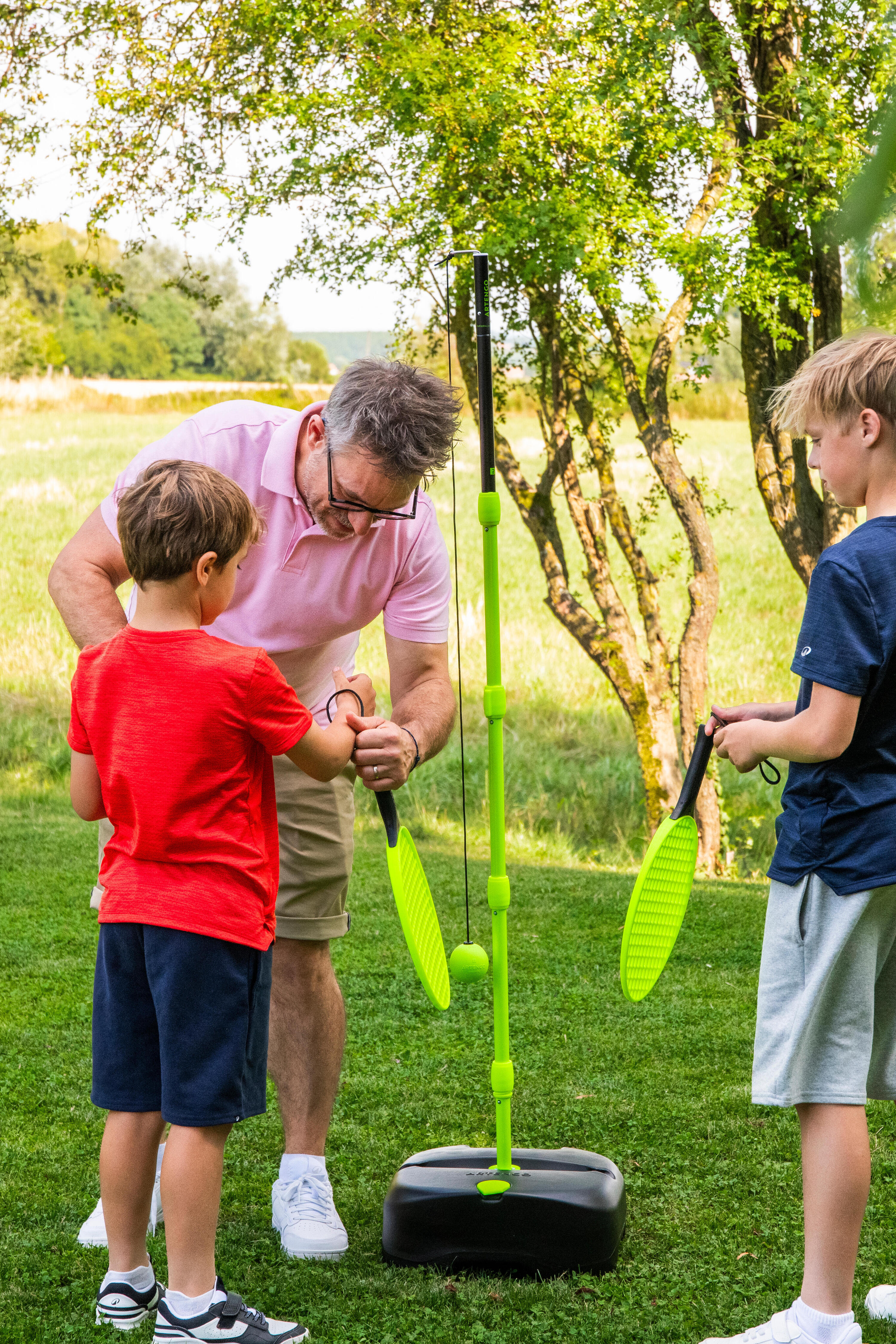 Speedball-Set (1 Mast, 2 Schläger und 1 Ball) Turnball Junior, schwarz/gelb 14/19