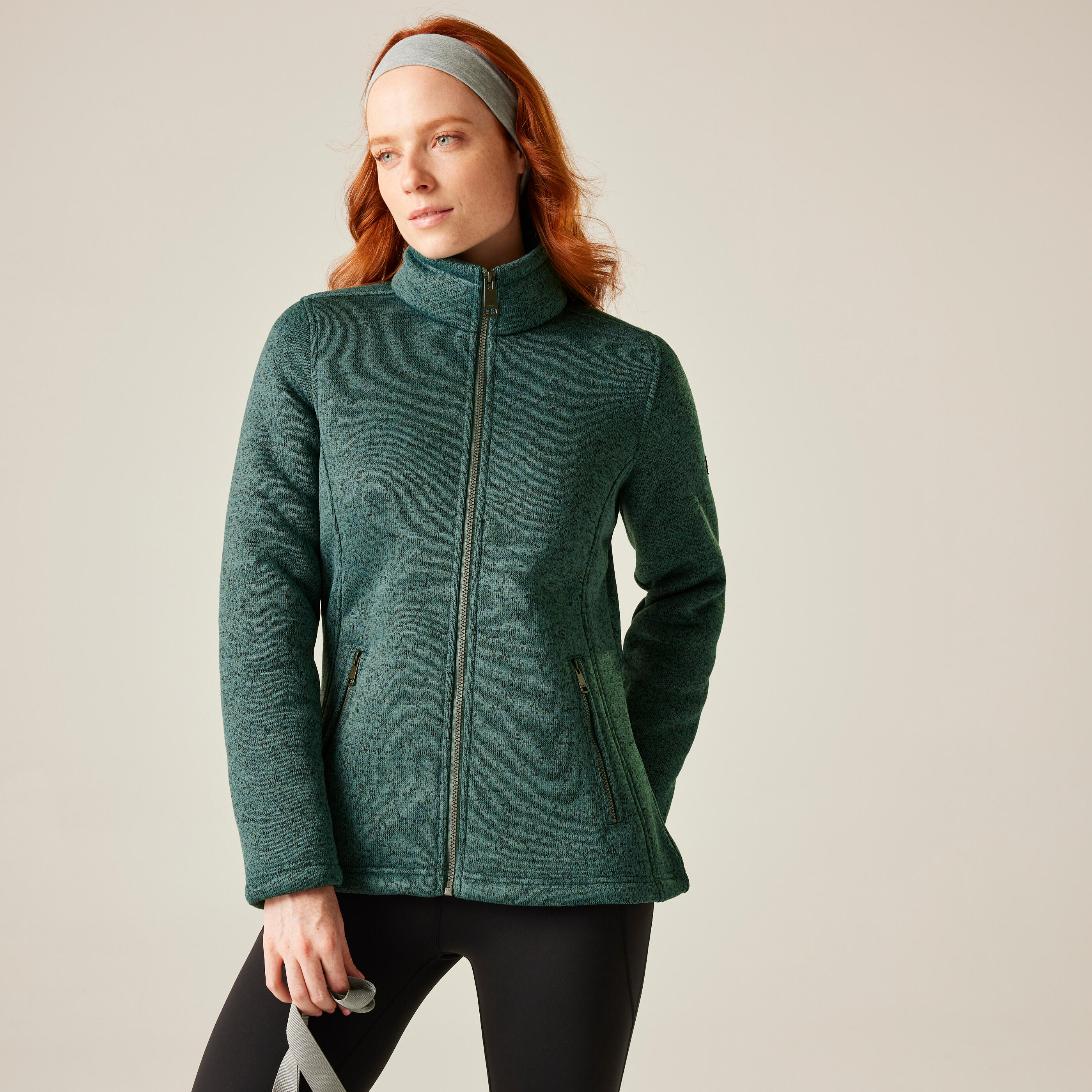 Veste polaire chaude de randonnée - REGATTA RAZIA Verte- Femme 3/7