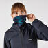 Kiprun Warm+V2 Adult Running Neck Warmer - Blue and Green Graphics