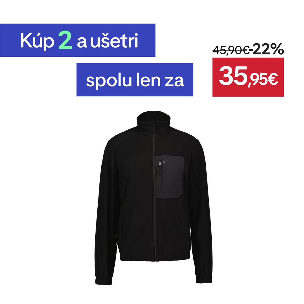 RECYKLOVANÁ MIKINA 500 ČIERNA