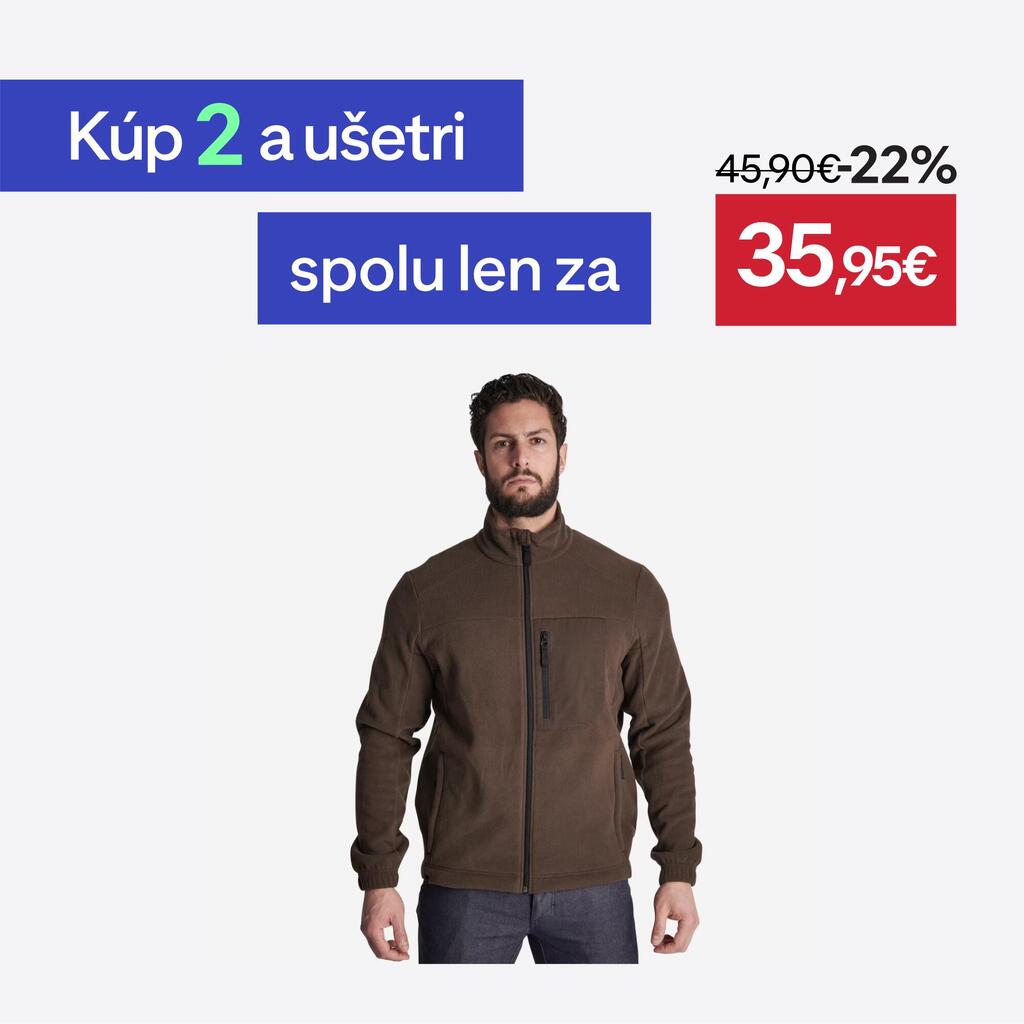 FLEECOVÁ MIKINA HNEDÁ 500
