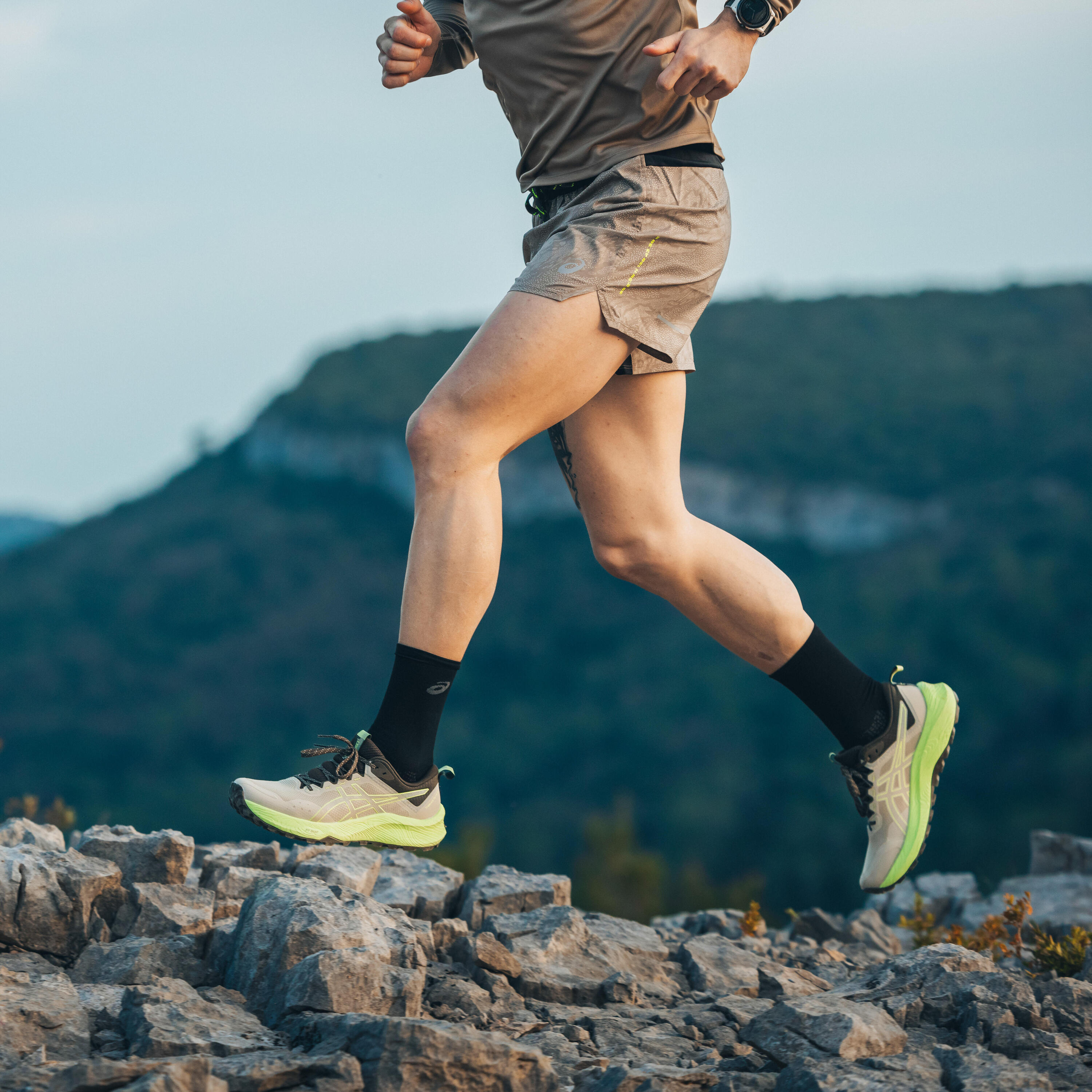 Chaussures de Trail Running Homme, Asics Trabuco Terra 3 vertes 8/11