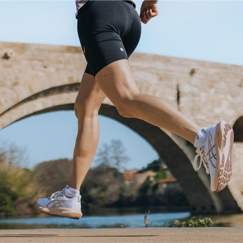 Chaussure de Running Femme, Asics Gel Roadmiles beiges et roses