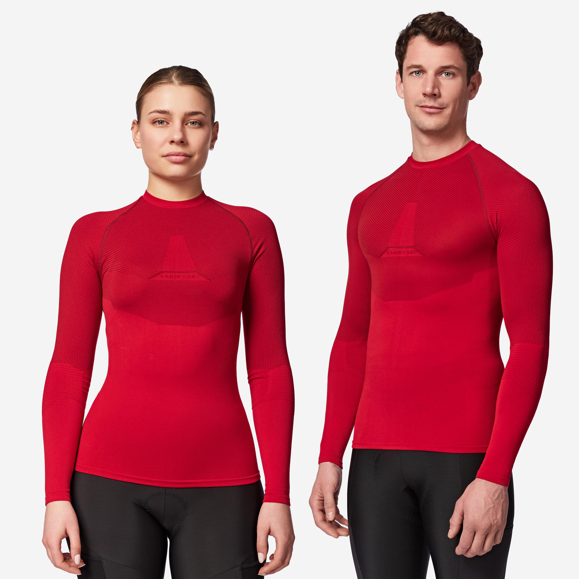 Sous maillot de vélo manches longues, training rouge - Produits - - VAN RYSEL-Decathlon PRO - Clubs - Entreprises - Collectivités - Associations