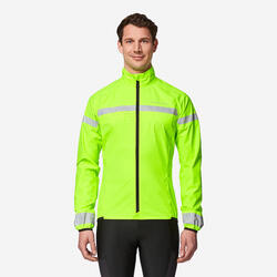Veste vélo route manches longues coupe-pluie homme - visible EN17353