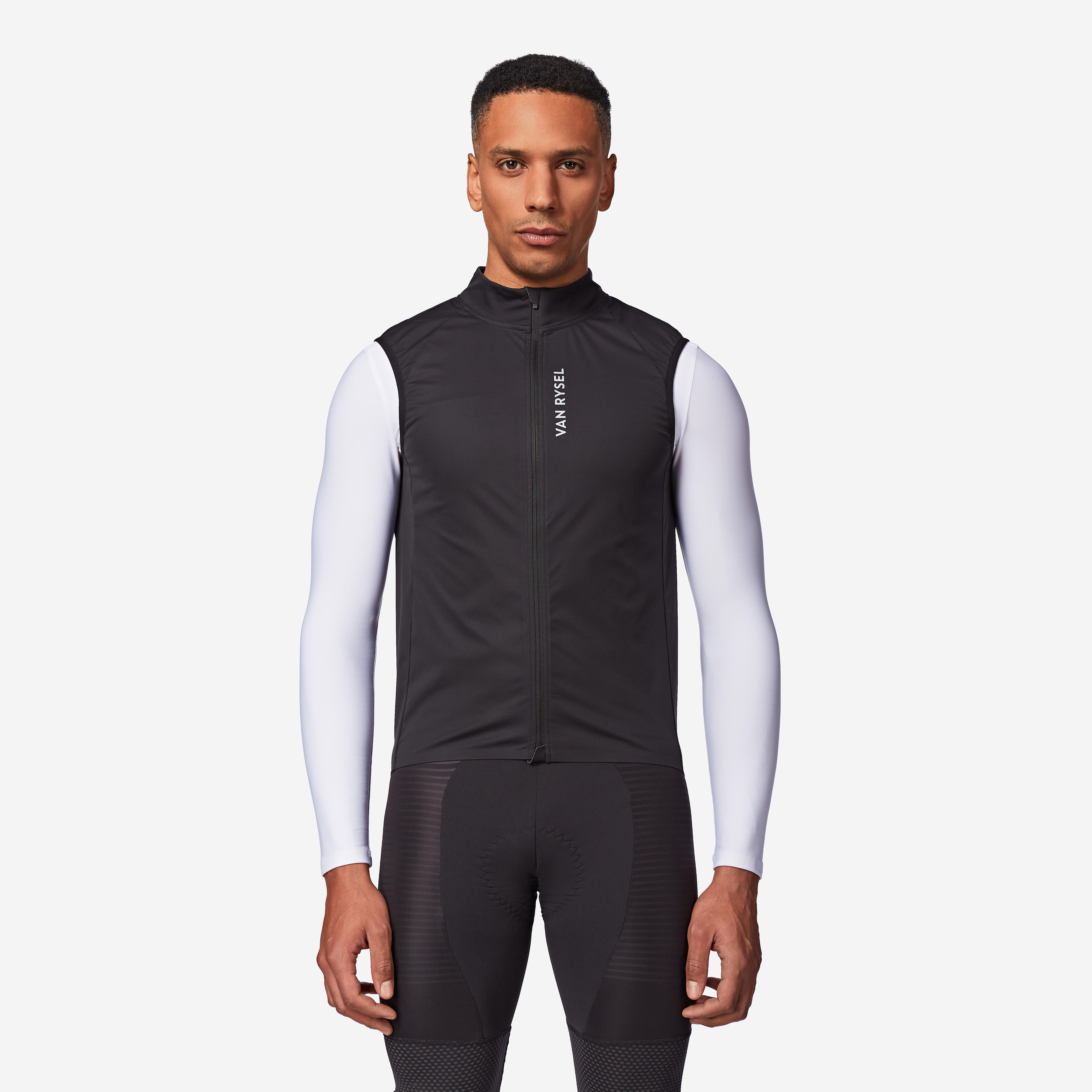 Men's Road Cycling Windproof Gilet Racer - Black