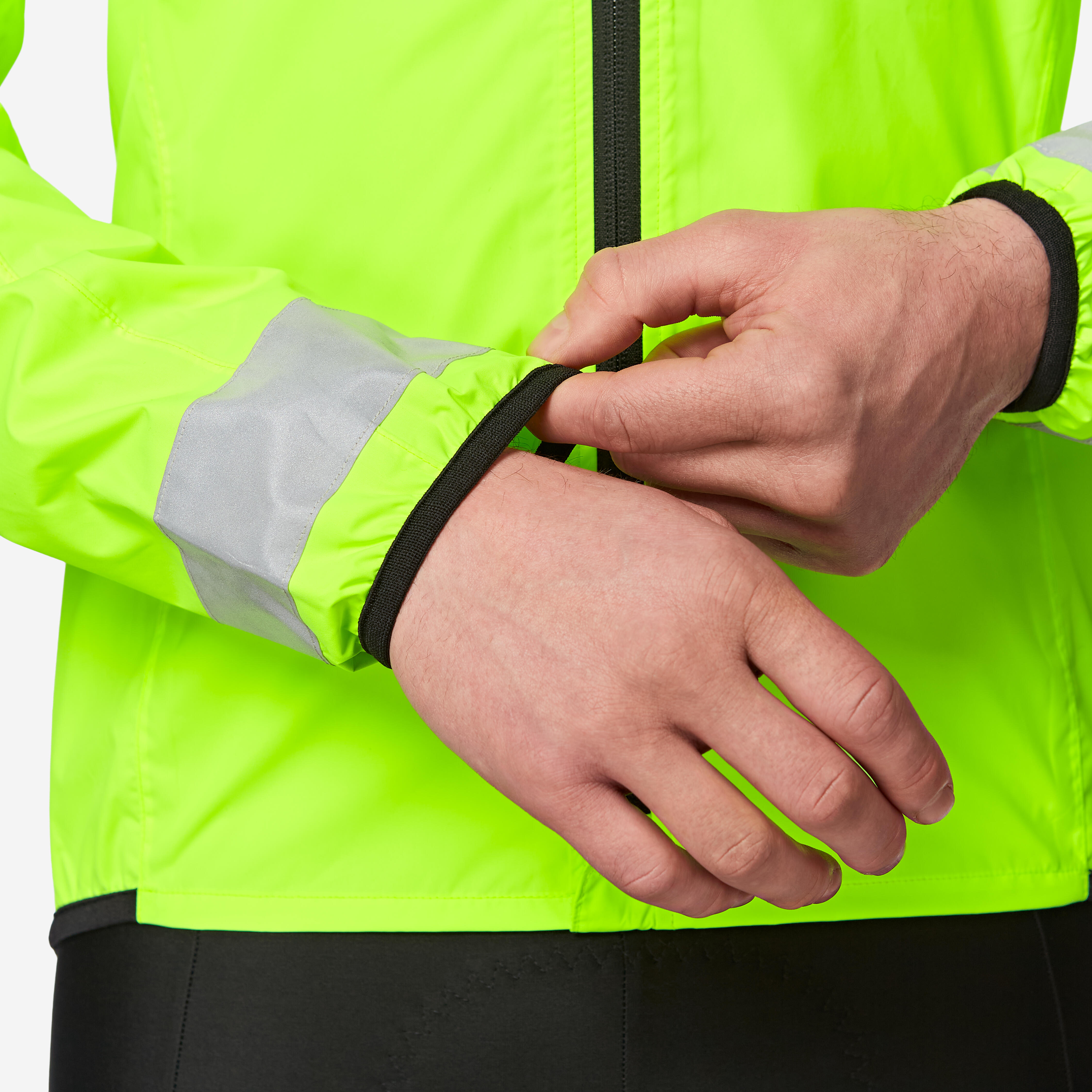 Chaqueta impermeable manga larga hombre para ciclismo de ruta