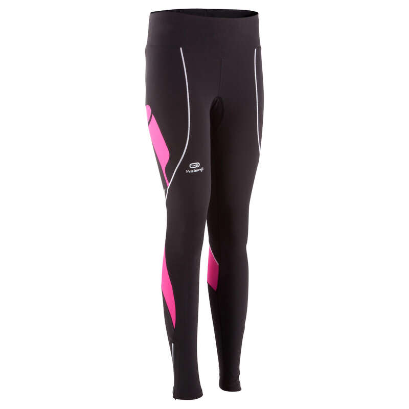 KALENJI KIPRUN WOMEN'S STRETCH RUNNING TIGHTS - BLACK PINK... KALENJI KIPRUN WOMEN'S STRETCH RUNNING TIGHTS - BLACK PINK...
