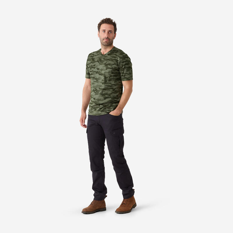 T-shirt Manches courtes respirant chasse 100 camouflage vert