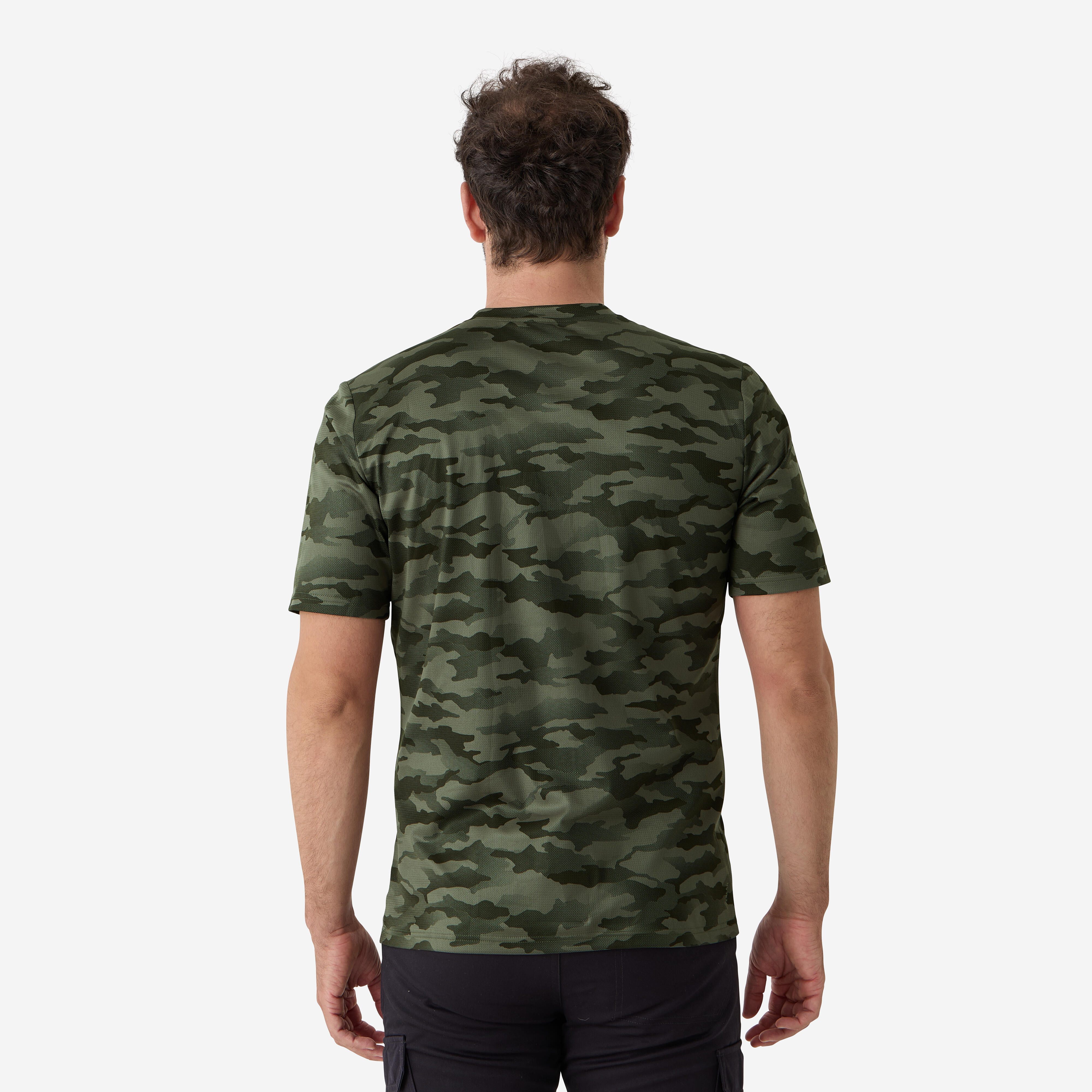 Hunting Short-Sleeved T-Shirt - 100 Camo - SOLOGNAC