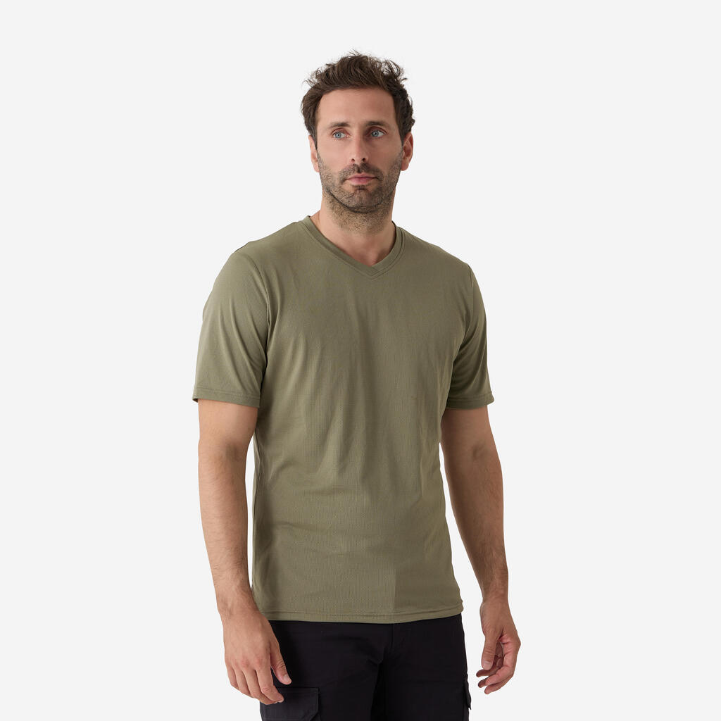 Κοντομάνικο t-shirt 100 για κυνήγι, ανοιχτό πράσινο