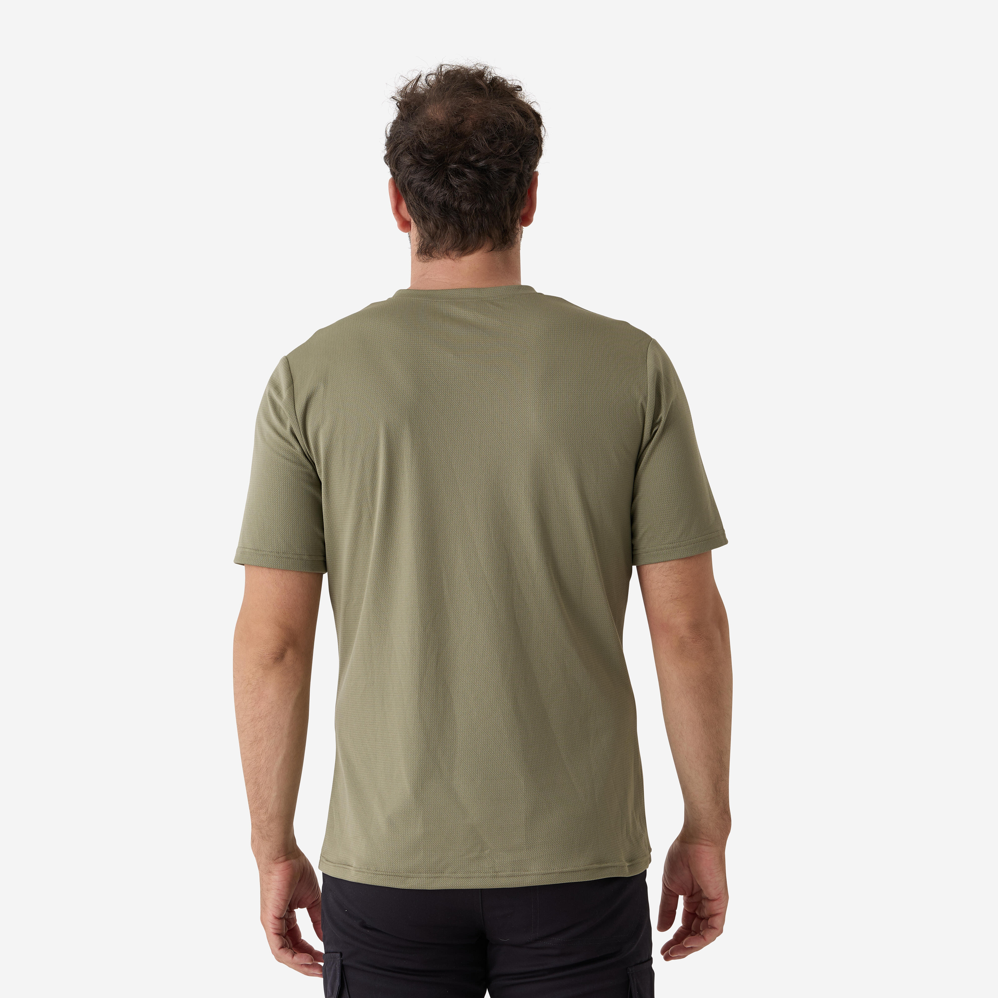 T-shirt de chasse à manches courtes respirant homme - 100 vert - SOLOGNAC