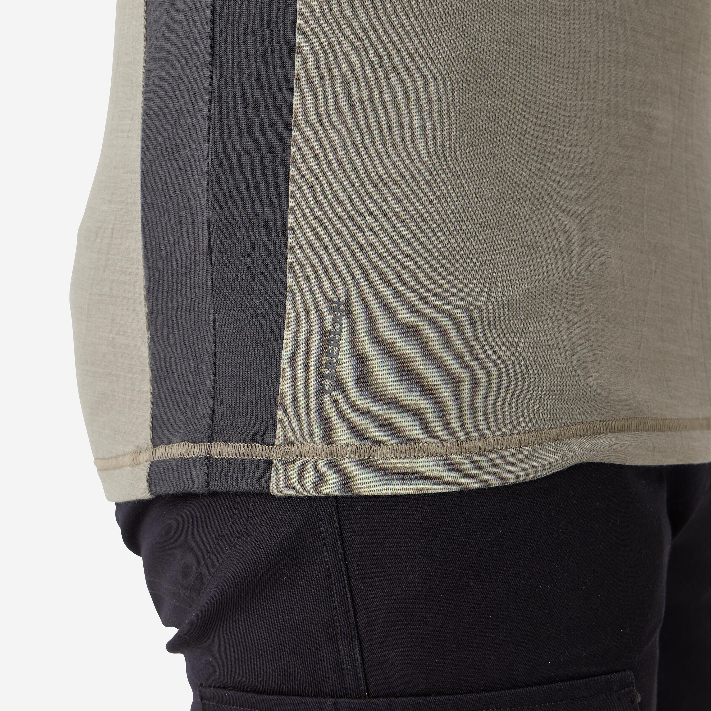 T-shirt manches longues laine mérinos respirant et zippé homme - 900 vert clair 5/11