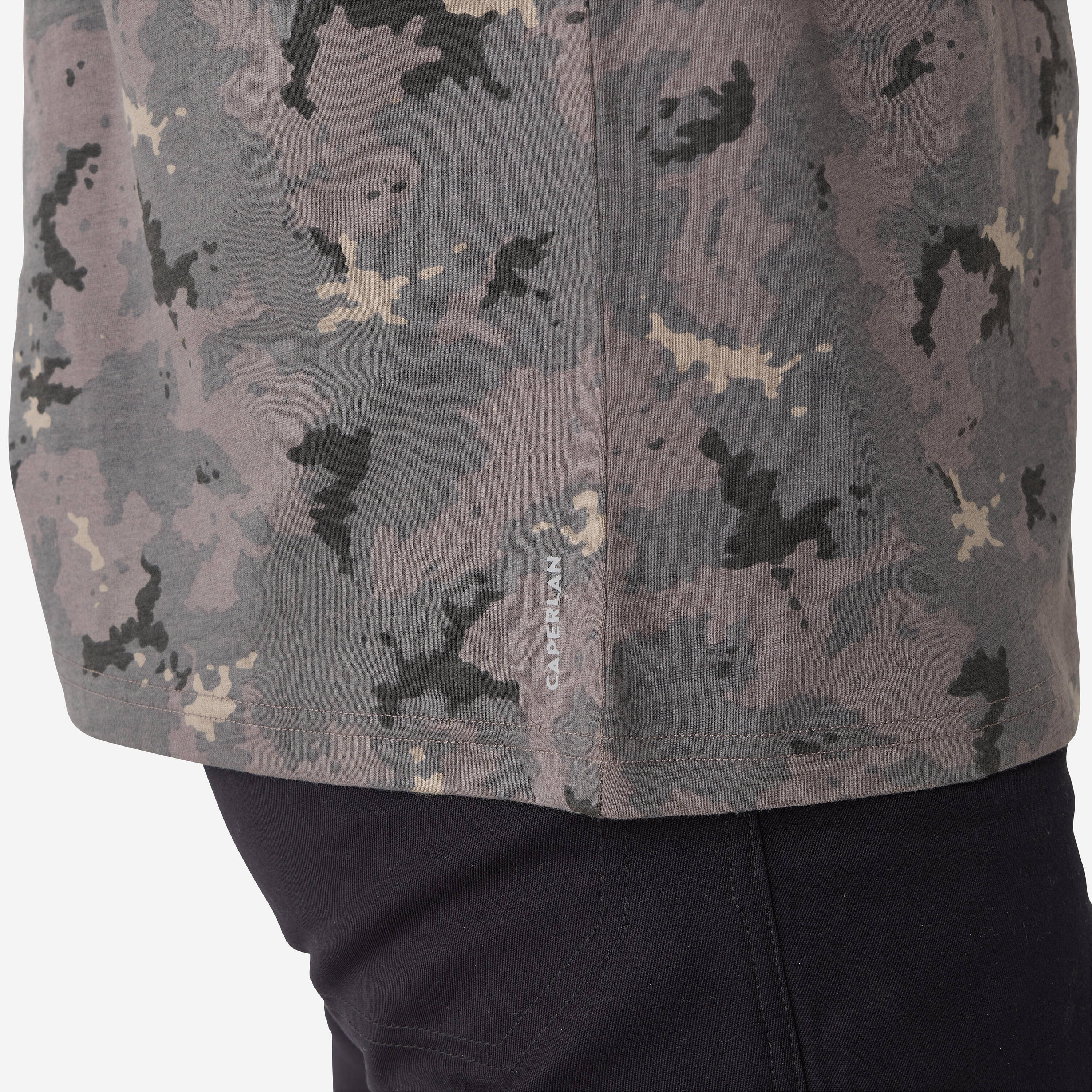 Men Cotton T-Shirt Army Military Camo Print -100 - BLACK -  4