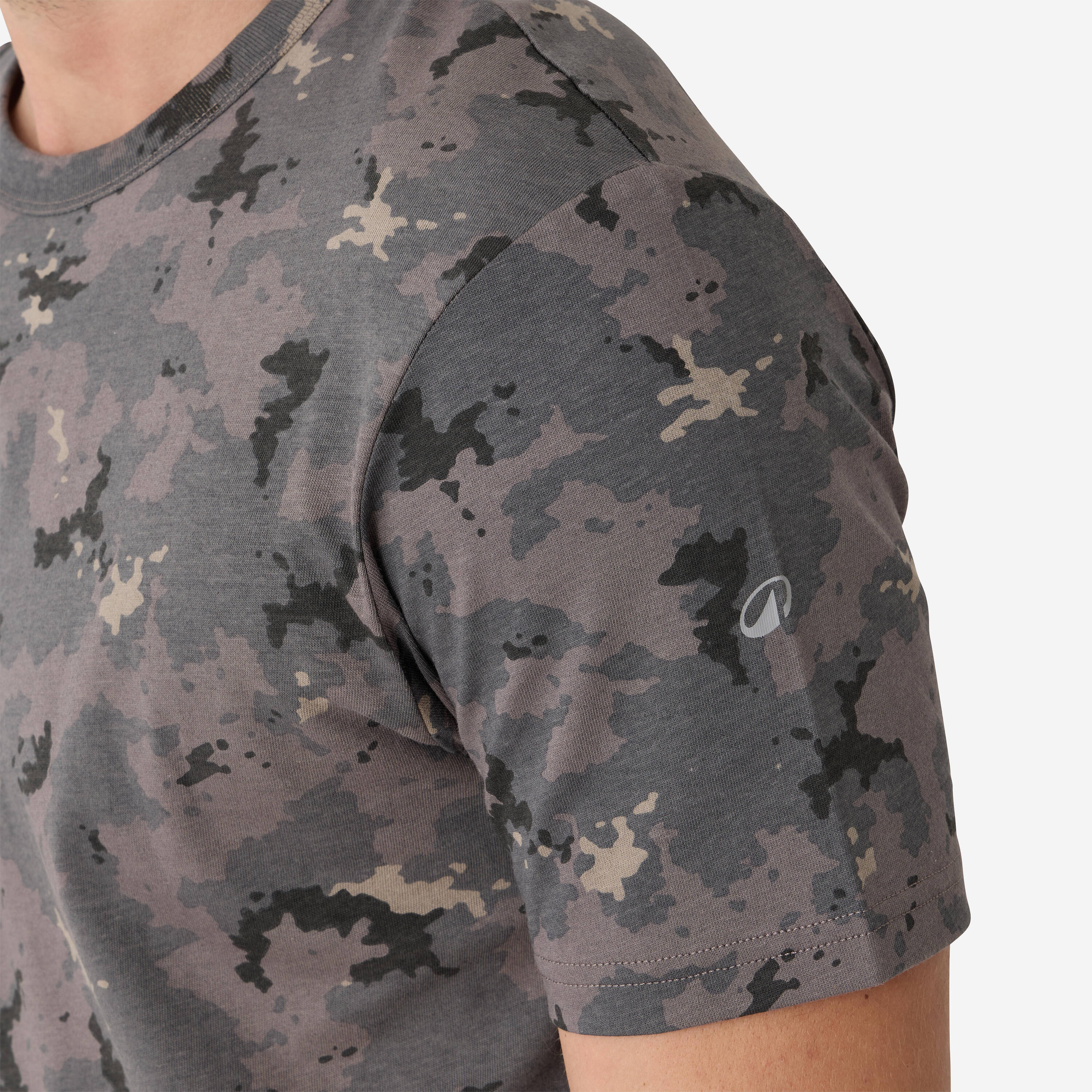 Men Cotton T-Shirt Army Military Camo Print -100 - BLACK -  3