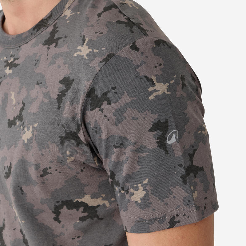 Tricou rezistent 100 CAMO ISLAND NEGRU