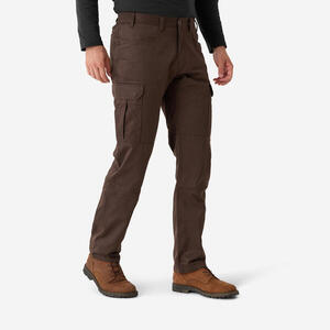 Pantalón Cargo Hombre Solognac Steppe 500 Marrón Resistente Multibolsillos